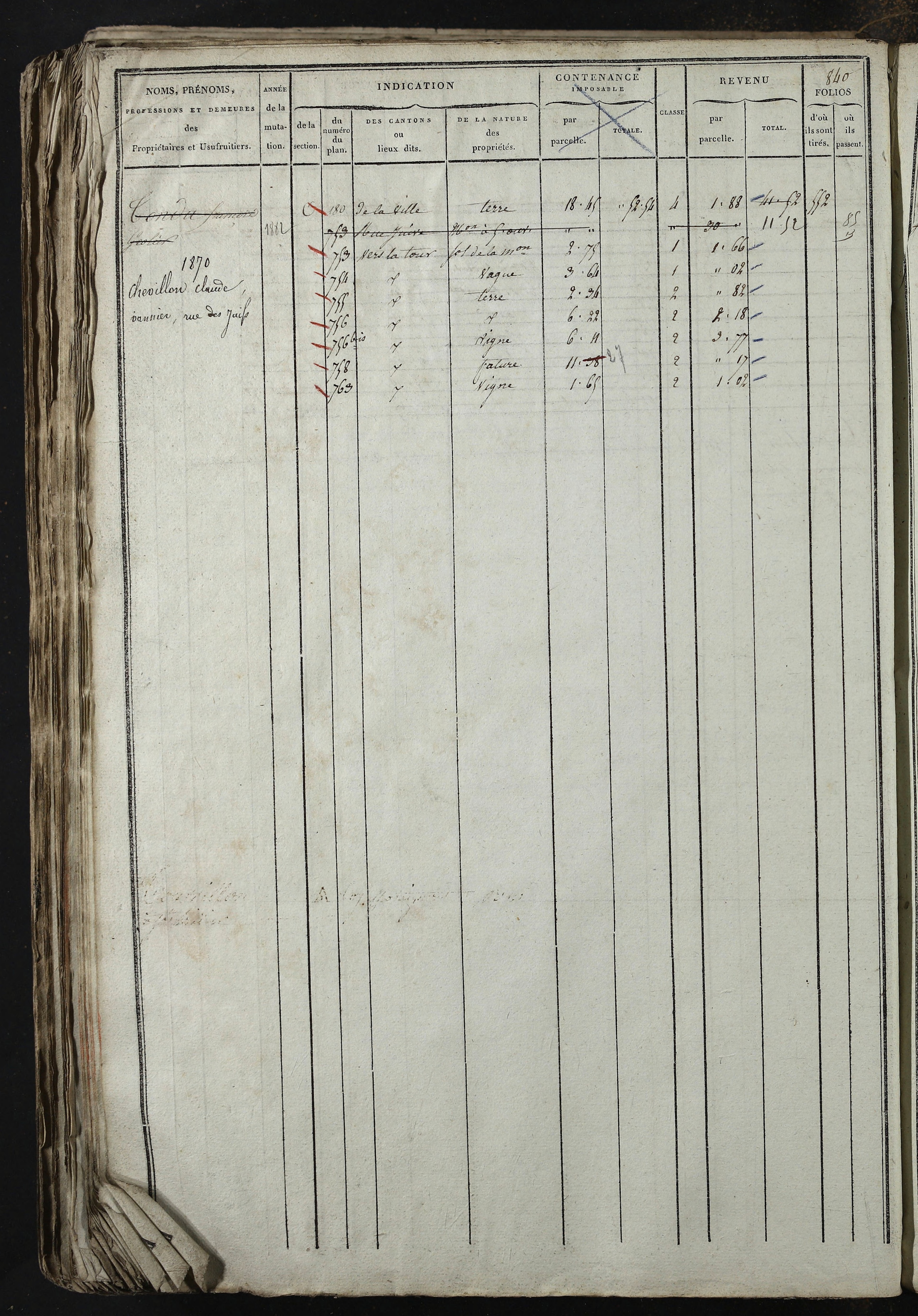 Relevant - 3 P 741 - 3 P 741 -  Folios 1 à 980  (1832-1846)