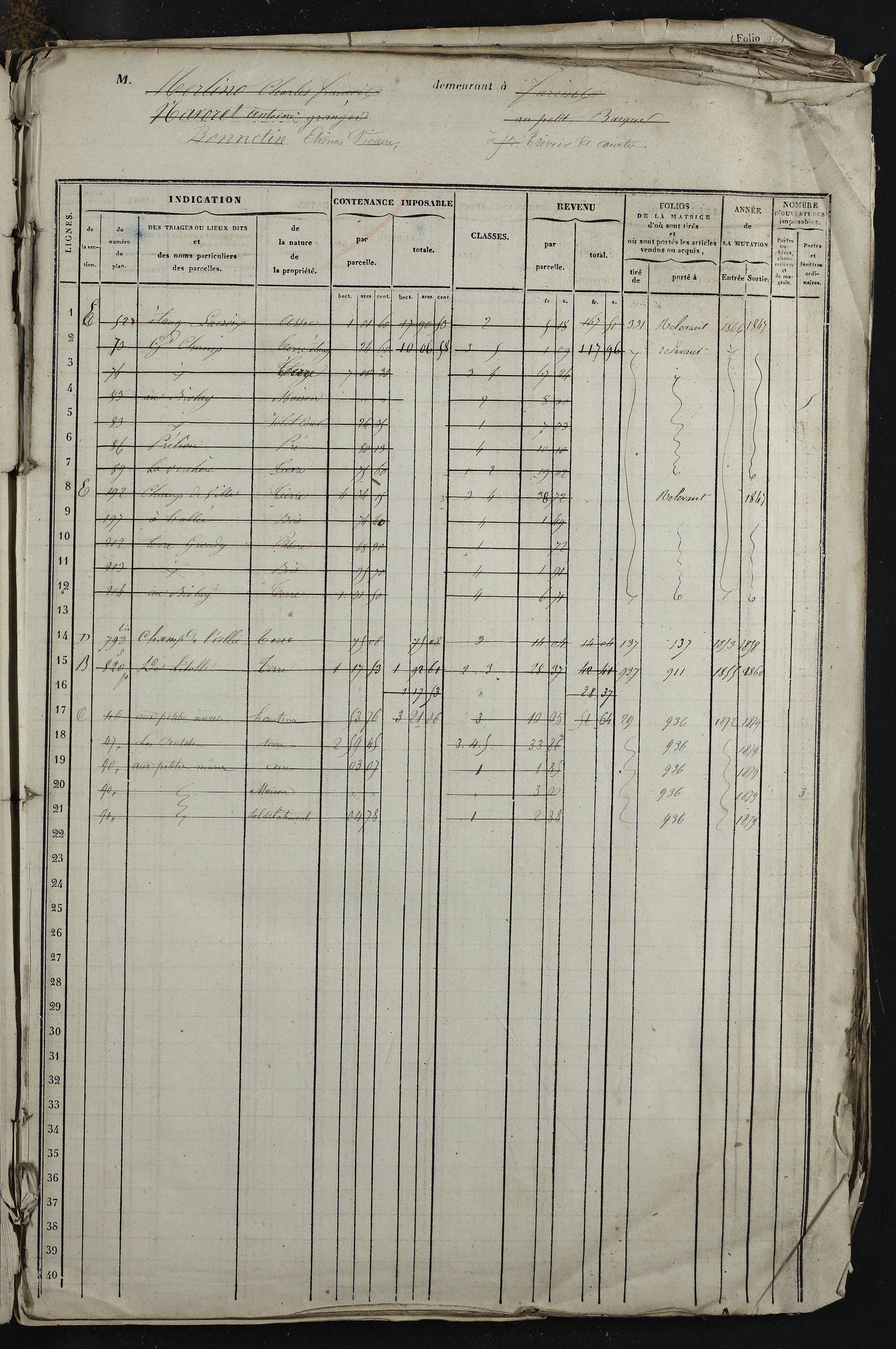Relevant - 3 P 741 - 3 P 741 -  Folios 1 à 980  (1832-1846)