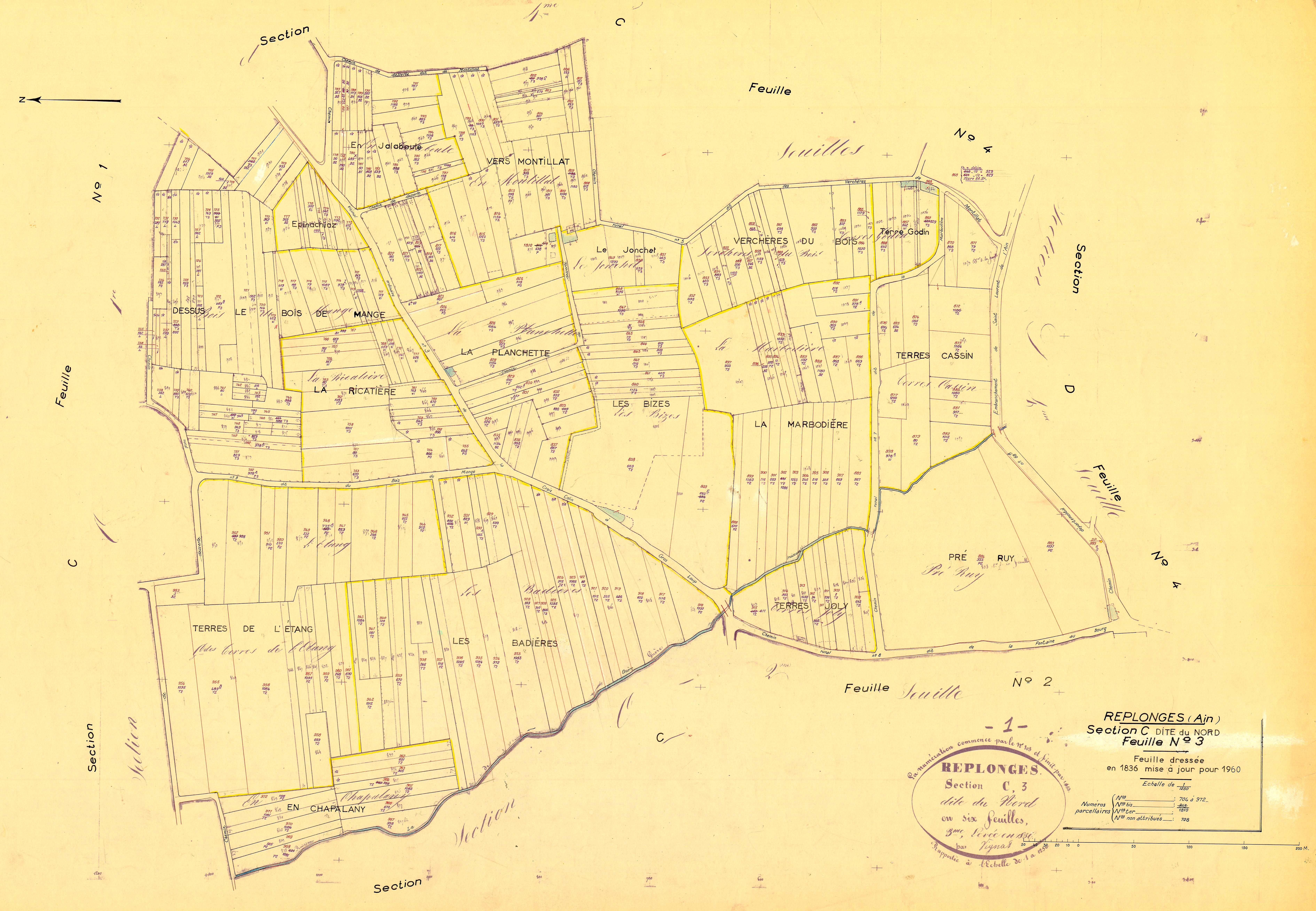 Replonges - 3 P 8153 - 3 P 8153 - Feuille 3 (1836)
