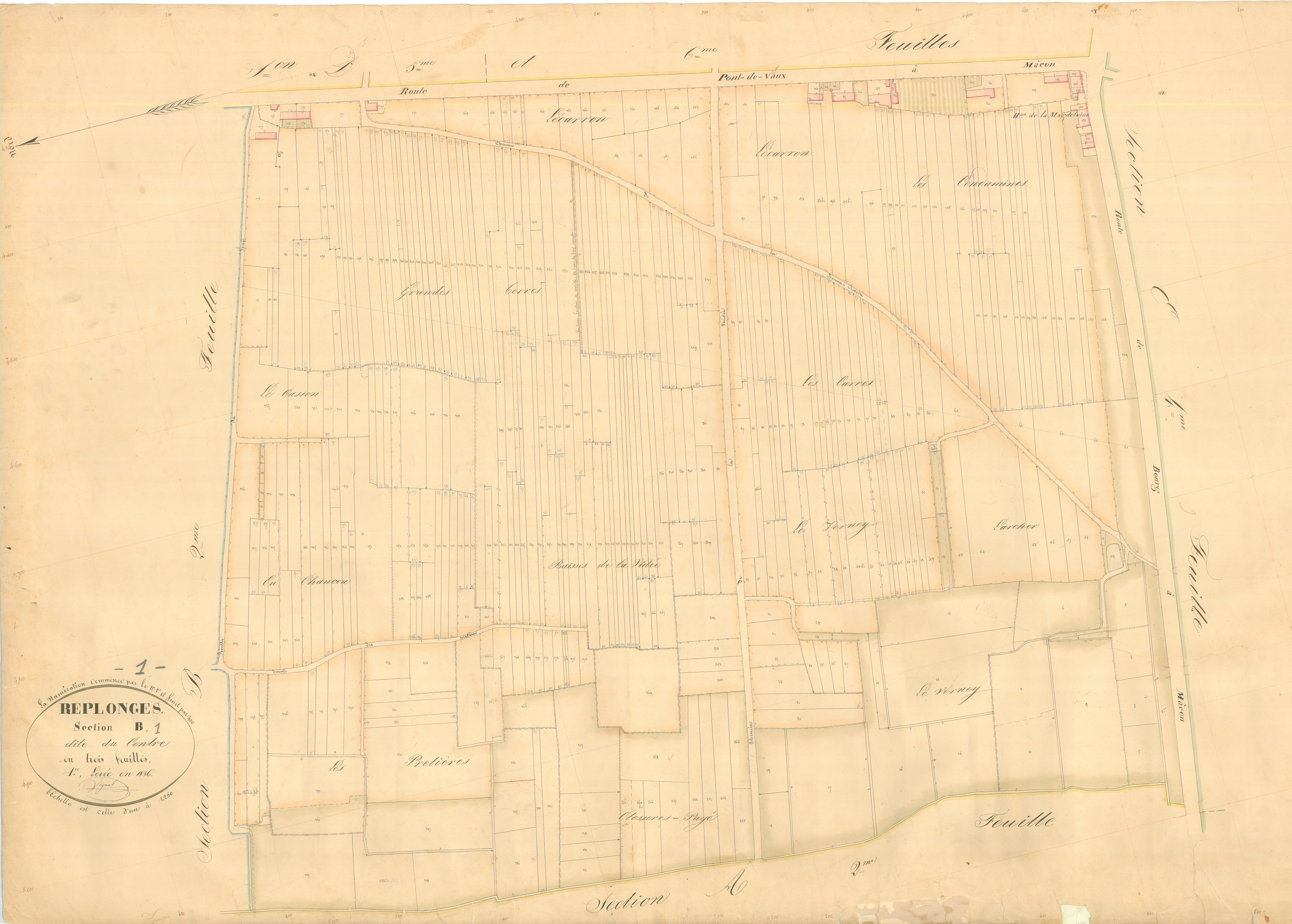 Replonges - 3 P 8148 - 3 P 8148 - Feuille 1 (1836)