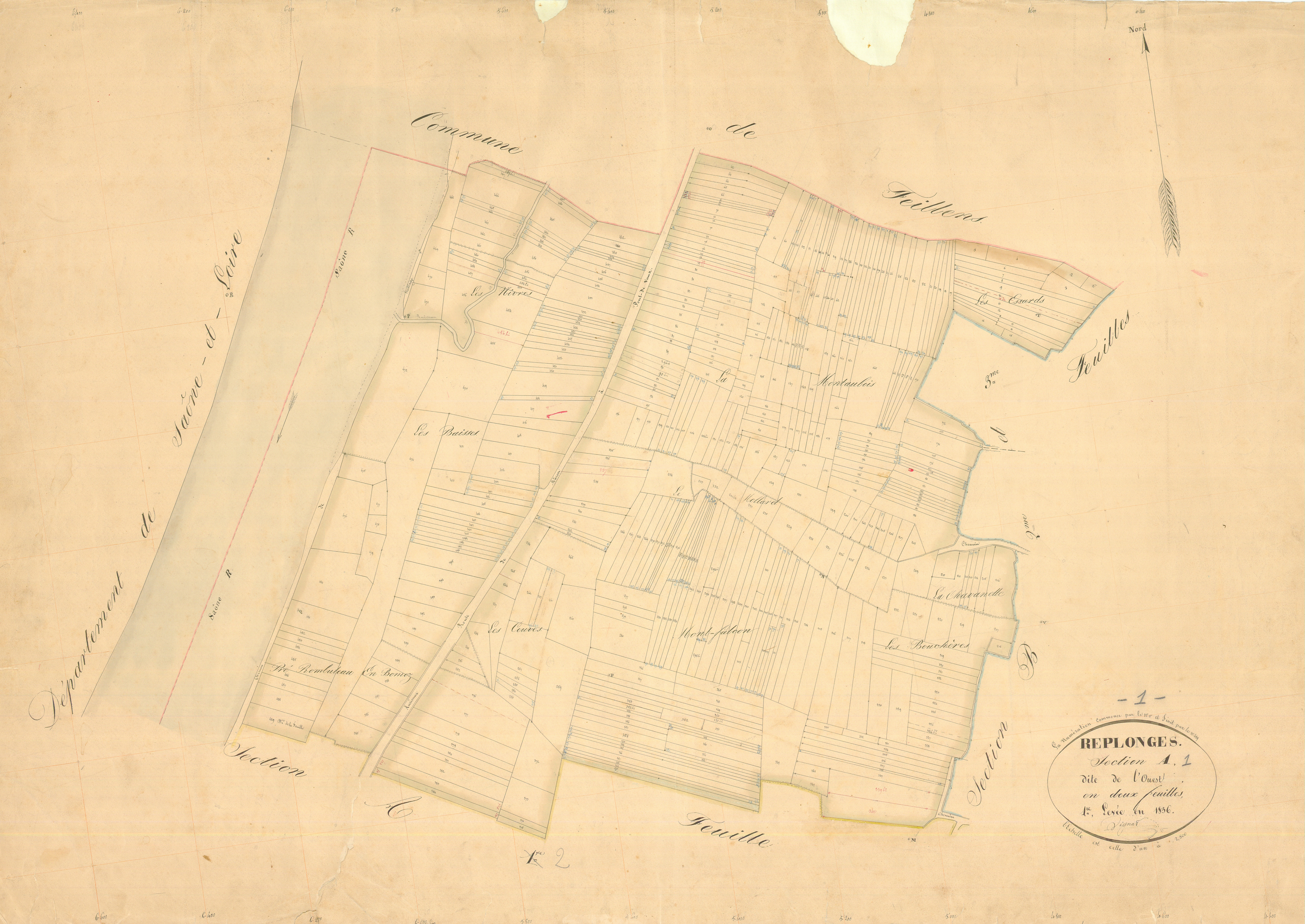 Replonges - 3 P 8146 - 3 P 8146 - Feuille 1 (1836)