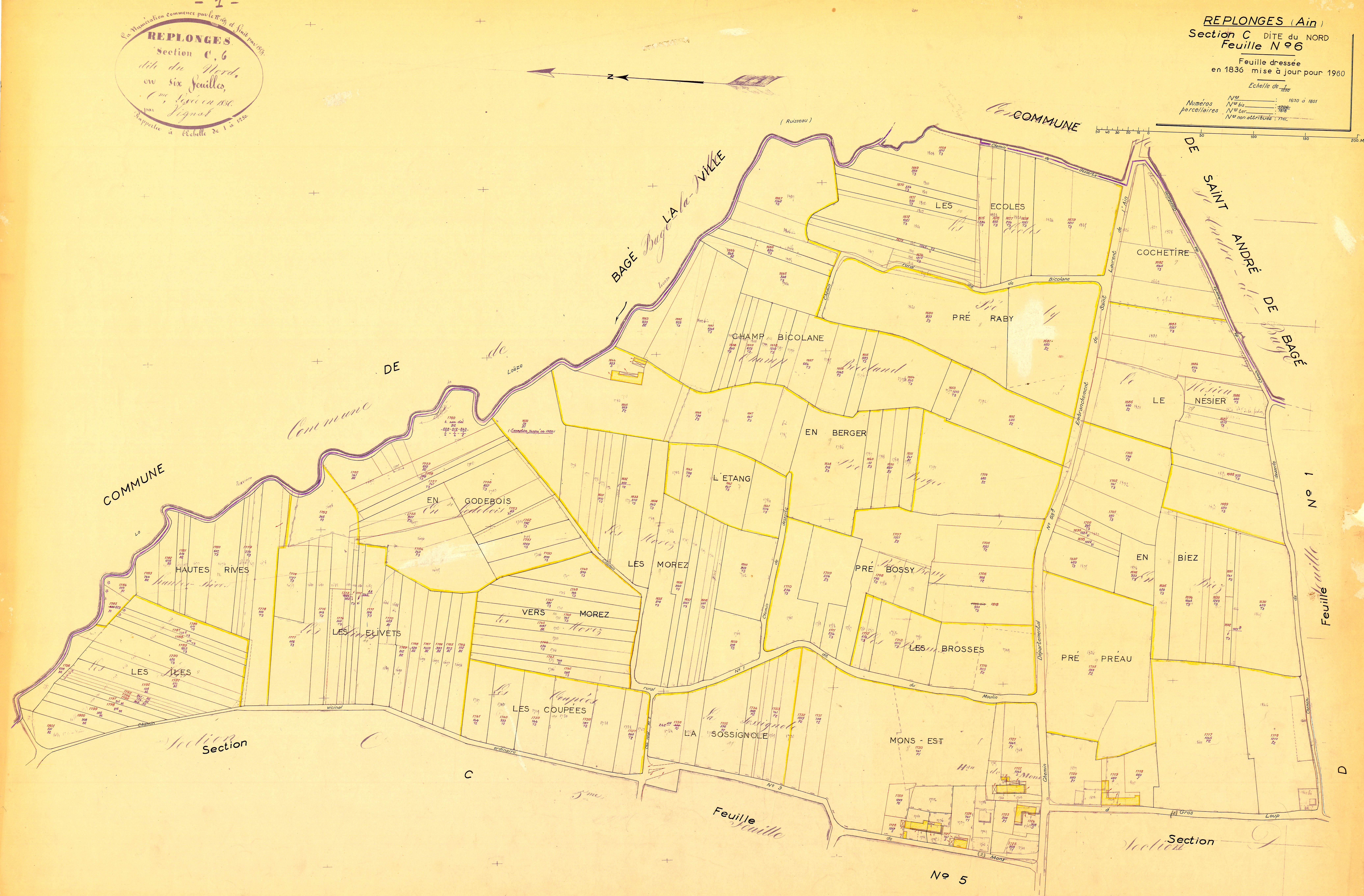 Replonges - 3 P 8156 - 3 P 8156 - Feuille 6 (1836)