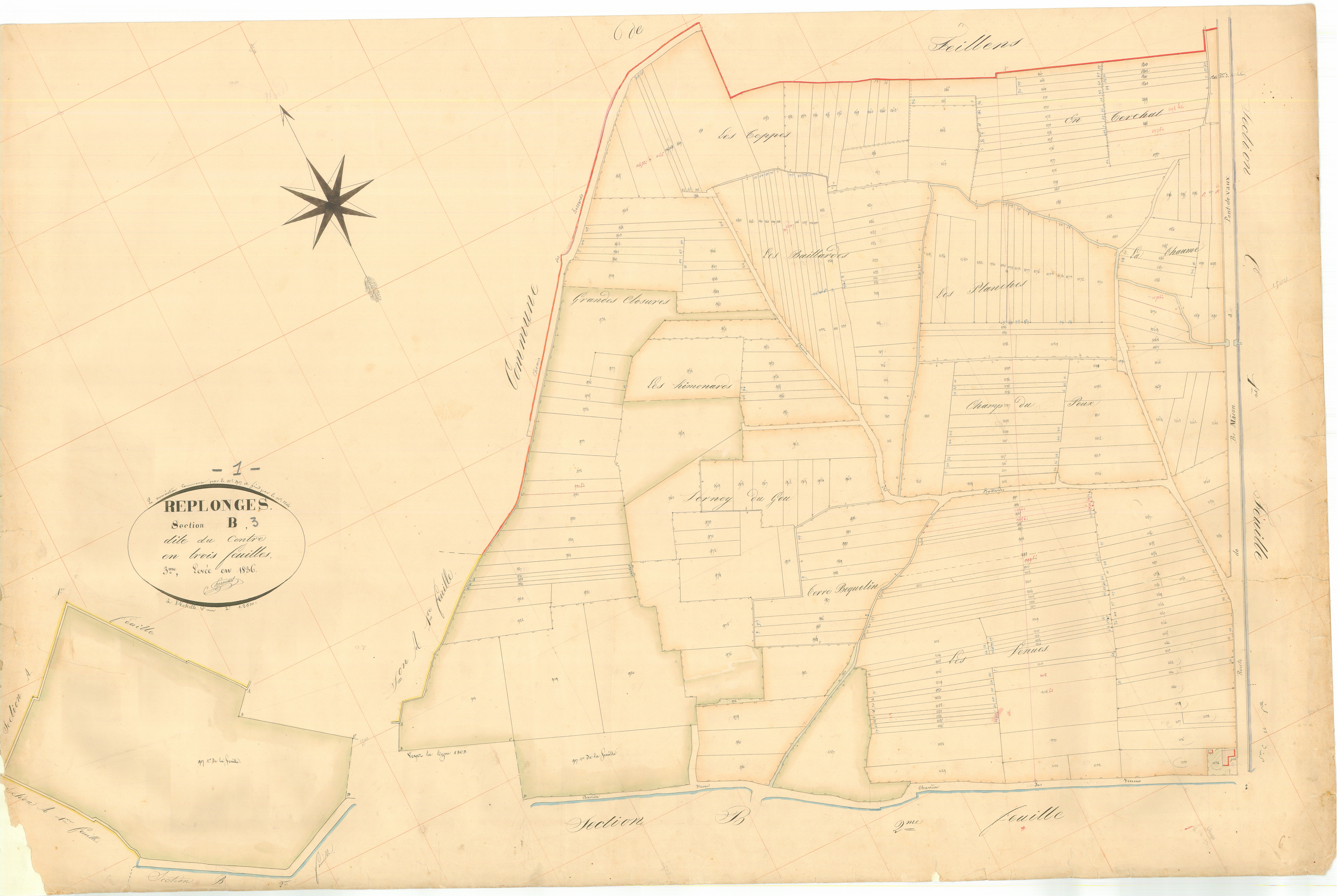 Replonges - 3 P 8150 - 3 P 8150 - Feuille 3 (1836)