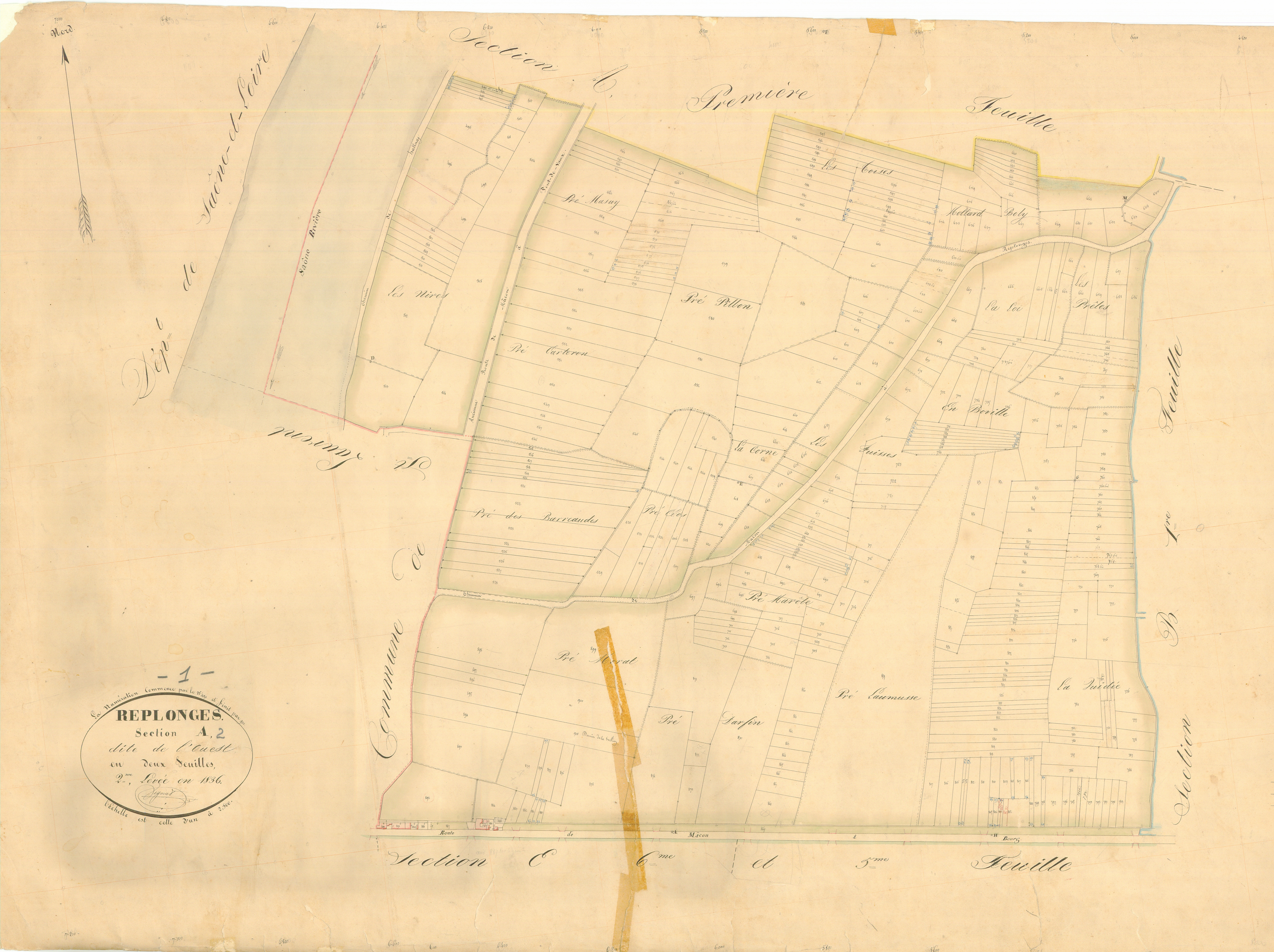 Replonges - 3 P 8147 - 3 P 8147 - Feuille 2 (1836)