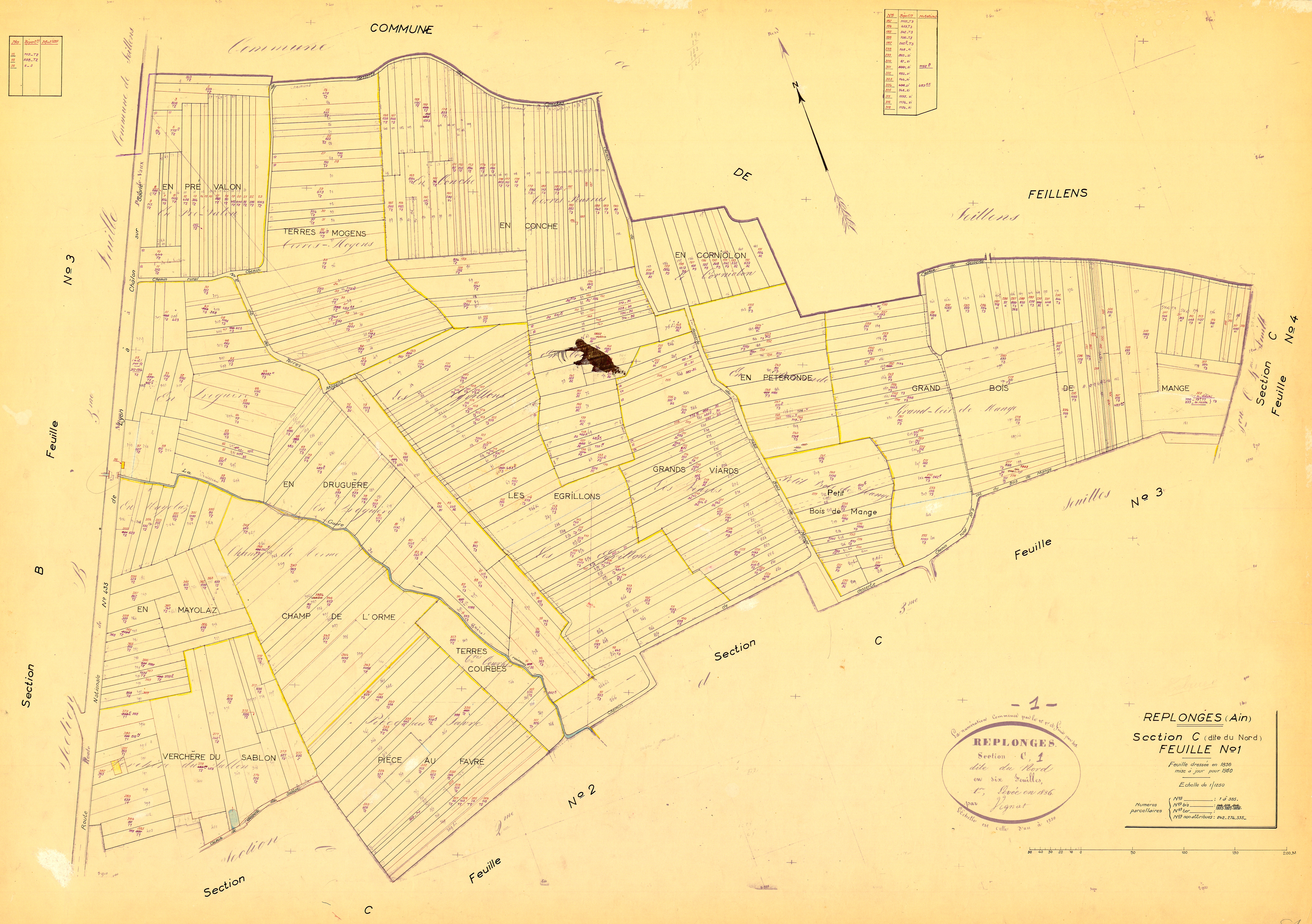 Replonges - 3 P 8151 - 3 P 8151 - Feuille 1 (1836)