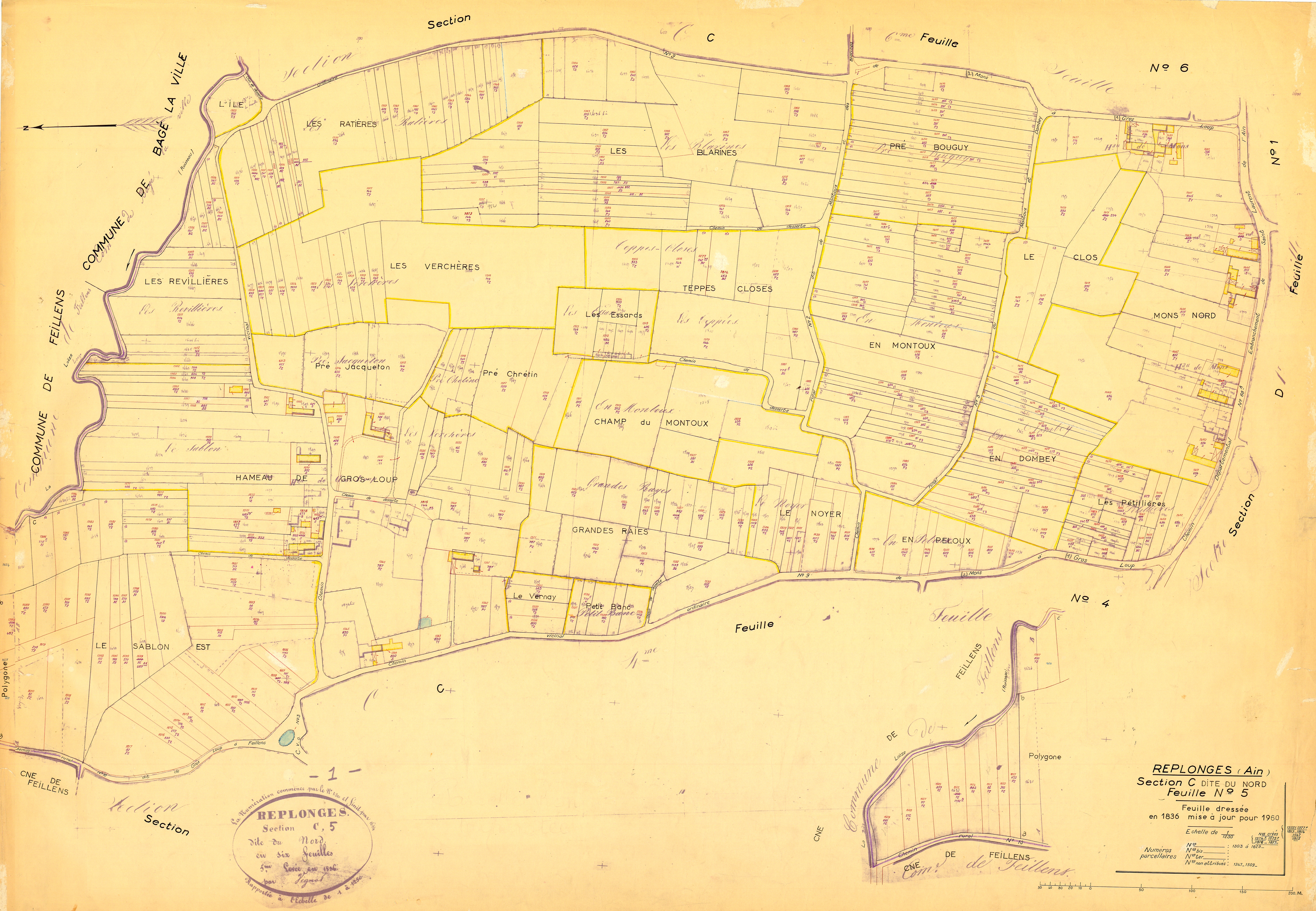 Replonges - 3 P 8155 - 3 P 8155 - Feuille 5 (1836)