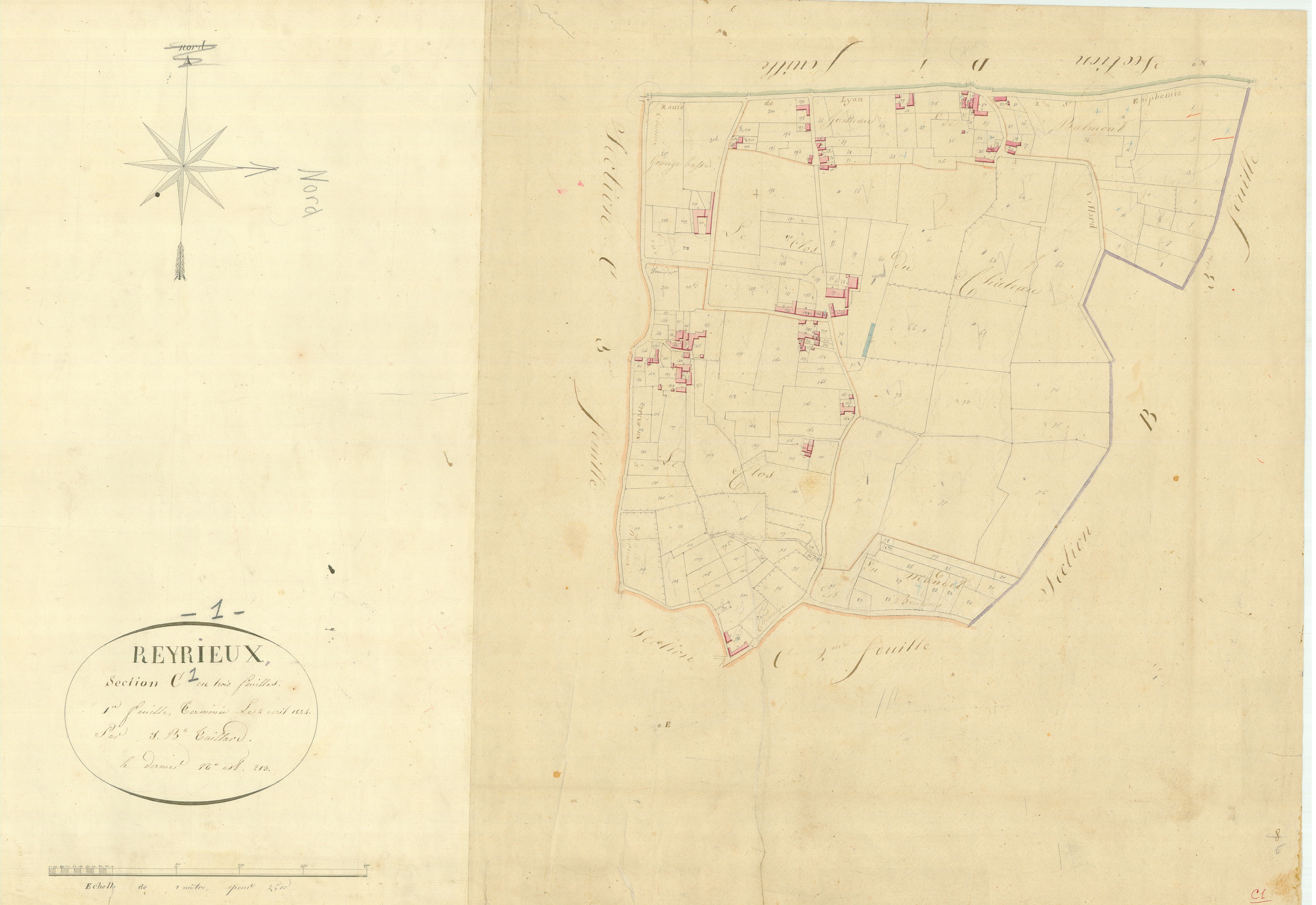 Reyrieux - 3 P 8191 - 3 P 8191 -  Feuille 1  (1823)