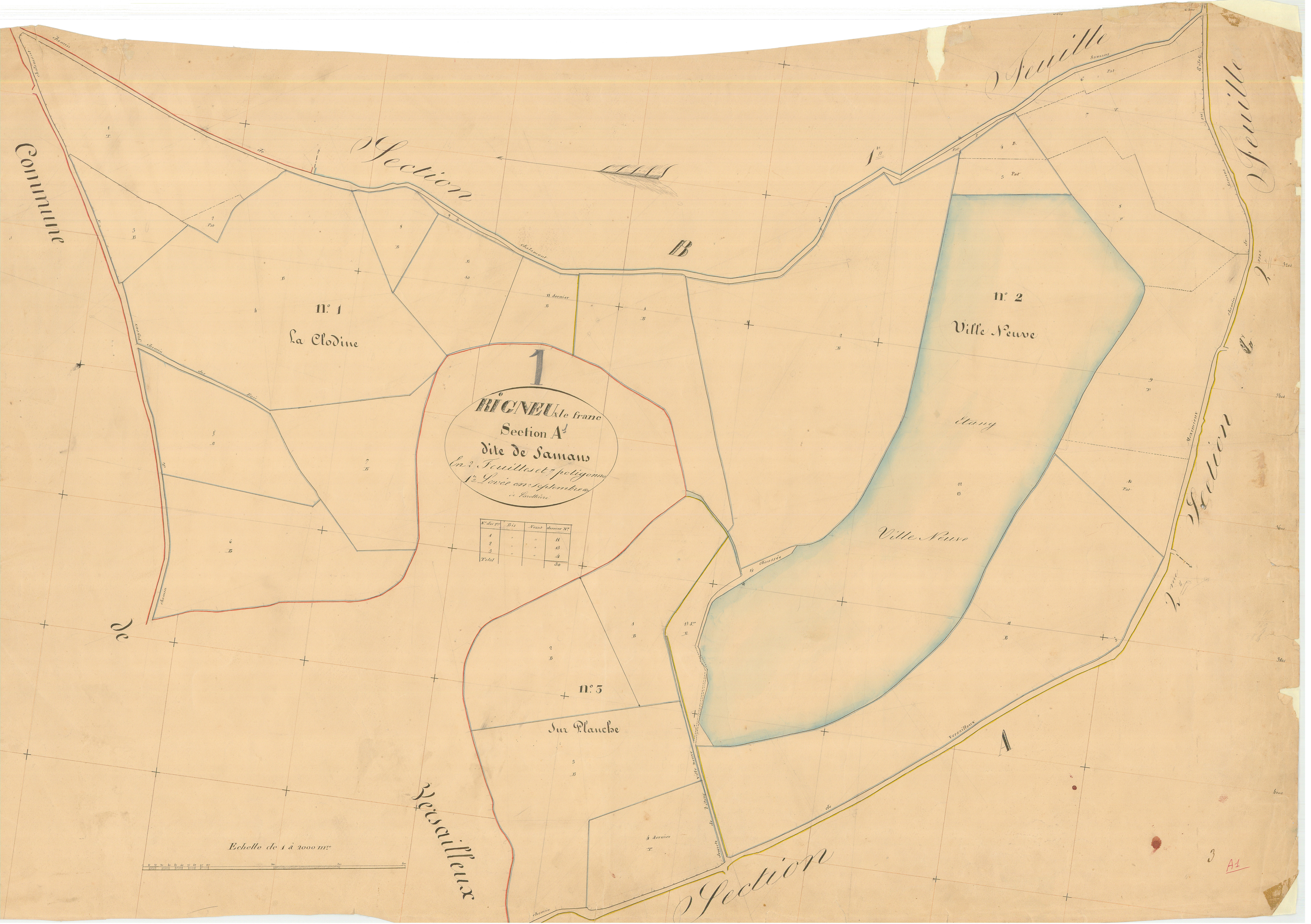 Rignieux-le-Franc - 3 P 8226 - 3 P 8226 -  Feuille 1  (1839)