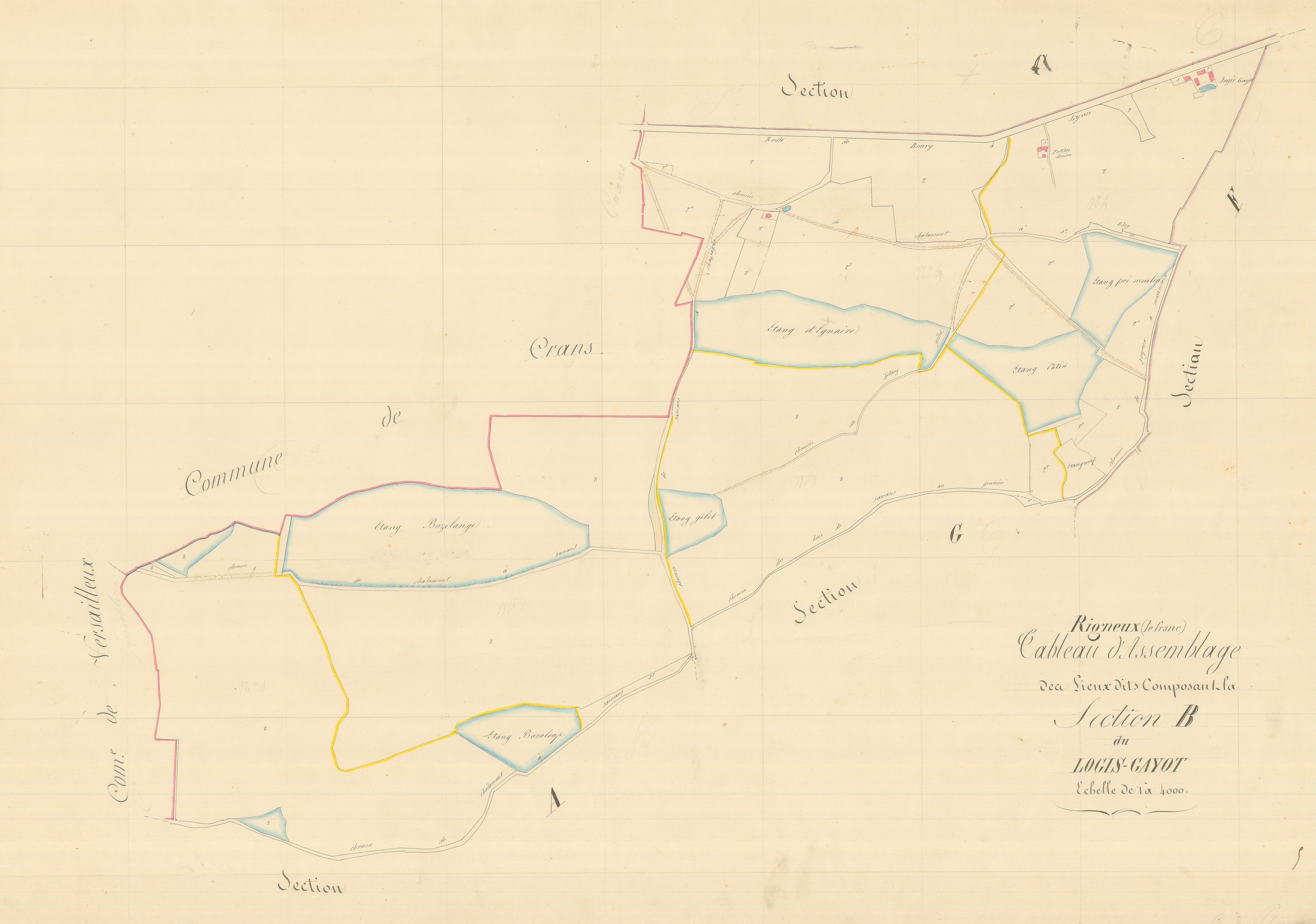 Rignieux-le-Franc - 3 P 8220 - 3 P 8220 -  Secdtion B  (1839)