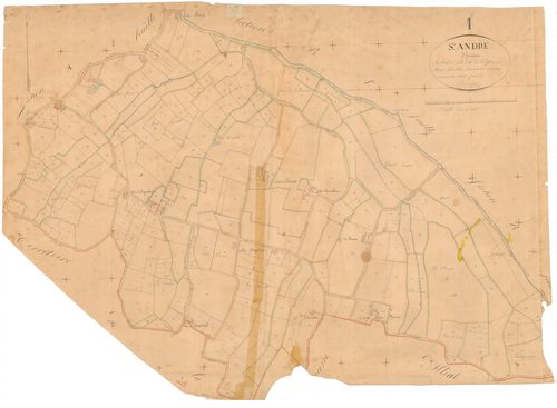 Saint-André-d'Huiriat - 3 P 8307 - 3 P 8307 -  Feuille 3  (1834)