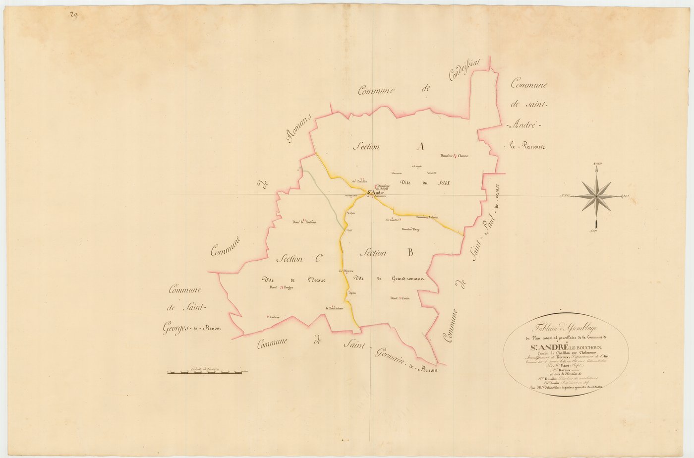 Saint-André-le-Bouchoux - 3 P 10149-1 - 3 P 10149-1 -  Tableau d'assemblage  (1811)