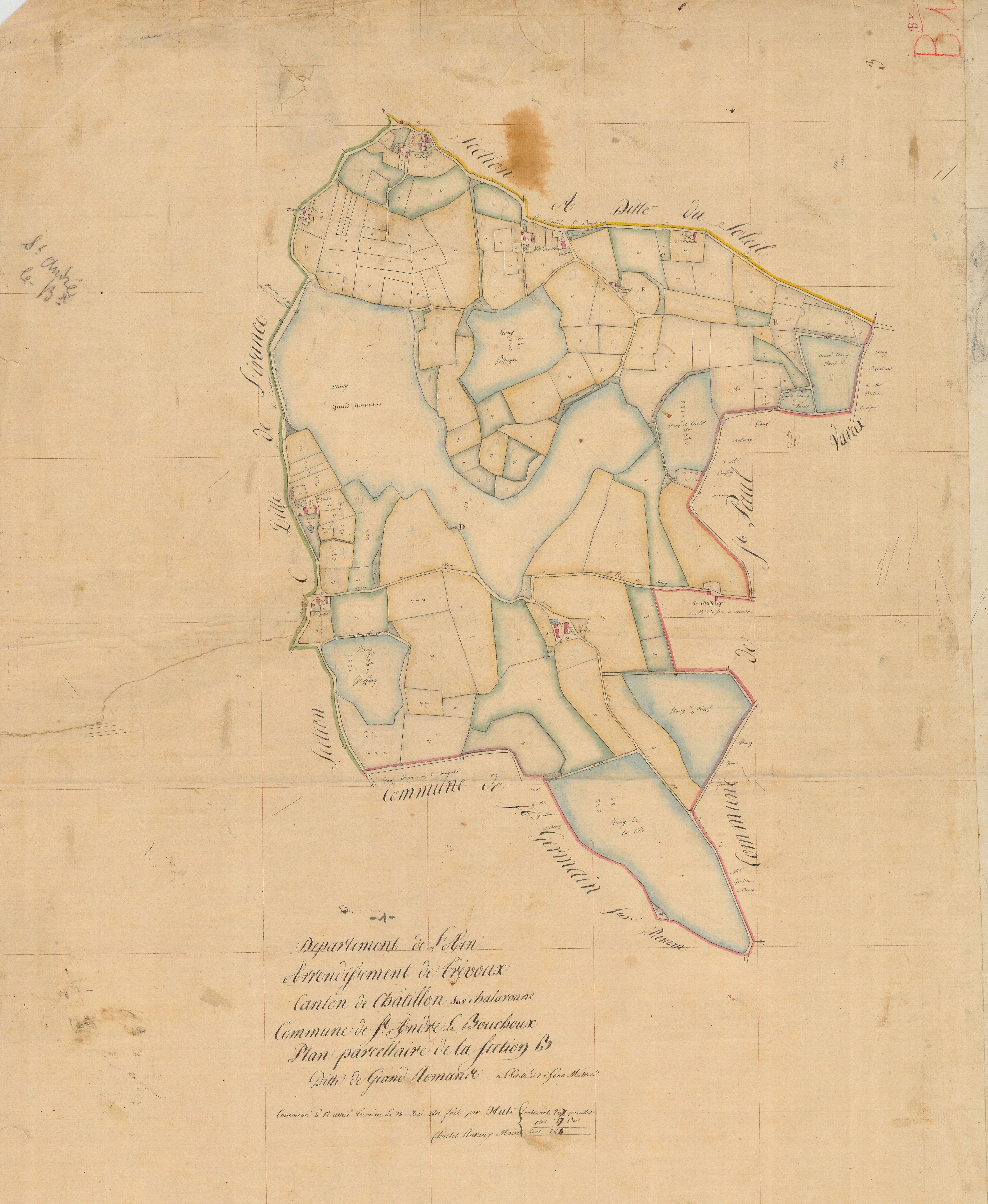 Saint-André-le-Bouchoux - 3 P 8310 - 3 P 8310 -  Feuille 1  (1811)