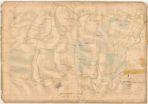 Saint-André-sur-Vieux-Jonc - 3 P 8320 - 3 P 8320 -  Feuille 2  (1830)
