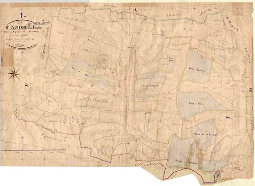 Saint-André-sur-Vieux-Jonc - 3 P 8322 - 3 P 8322 -  Feuille 1  (1830)
