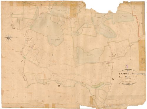 Saint-André-sur-Vieux-Jonc - 3 P 8316 - 3 P 8316 -  Feuille 2  (1830)
