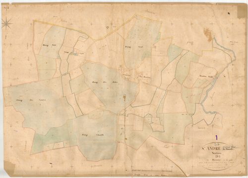 Saint-André-sur-Vieux-Jonc - 3 P 8321 - 3 P 8321 -  Feuille 3  (1830)