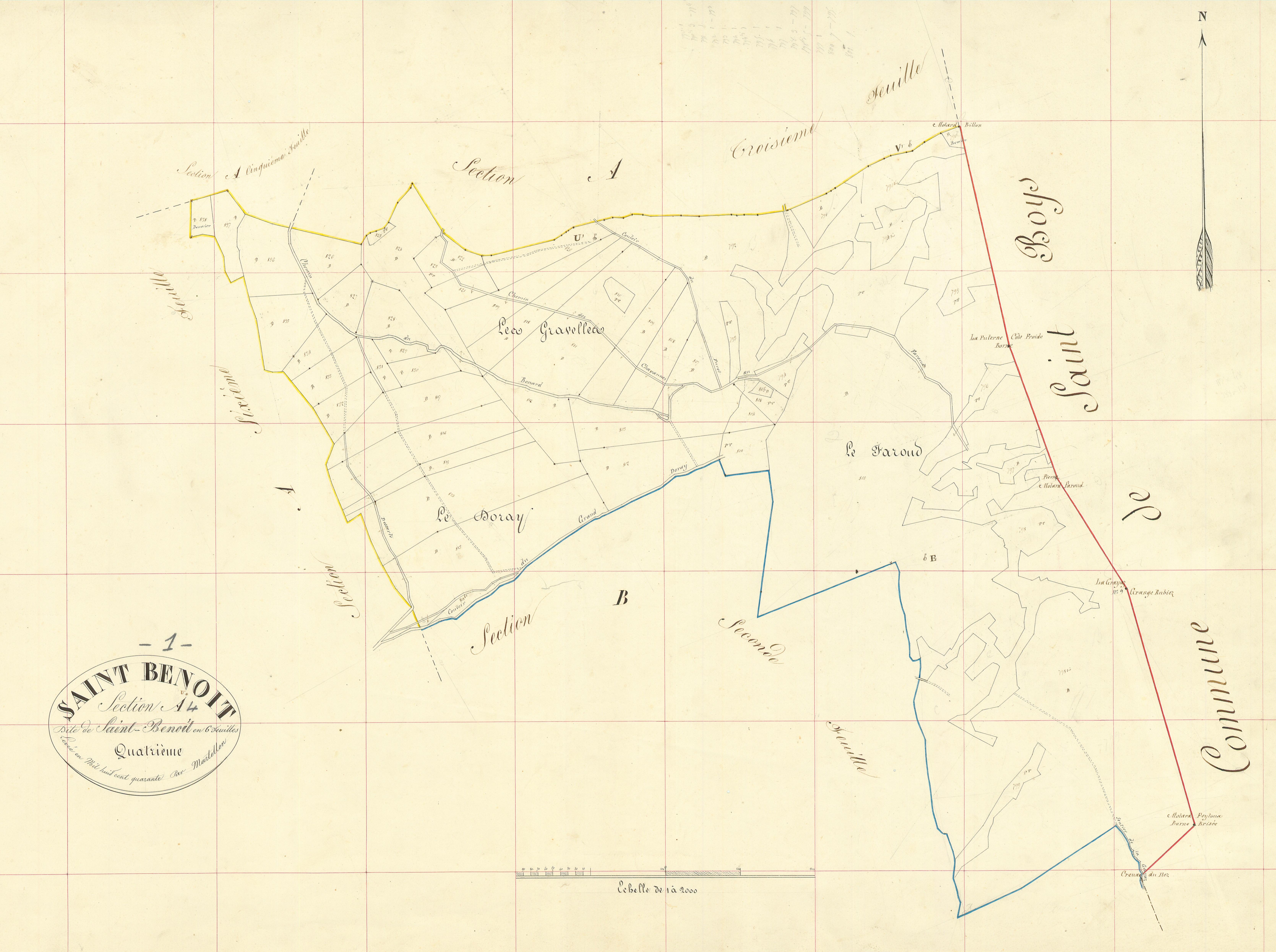 Saint-Benoît - 3 P 8339 - 3 P 8339 -  Feuille 4  (1840)
