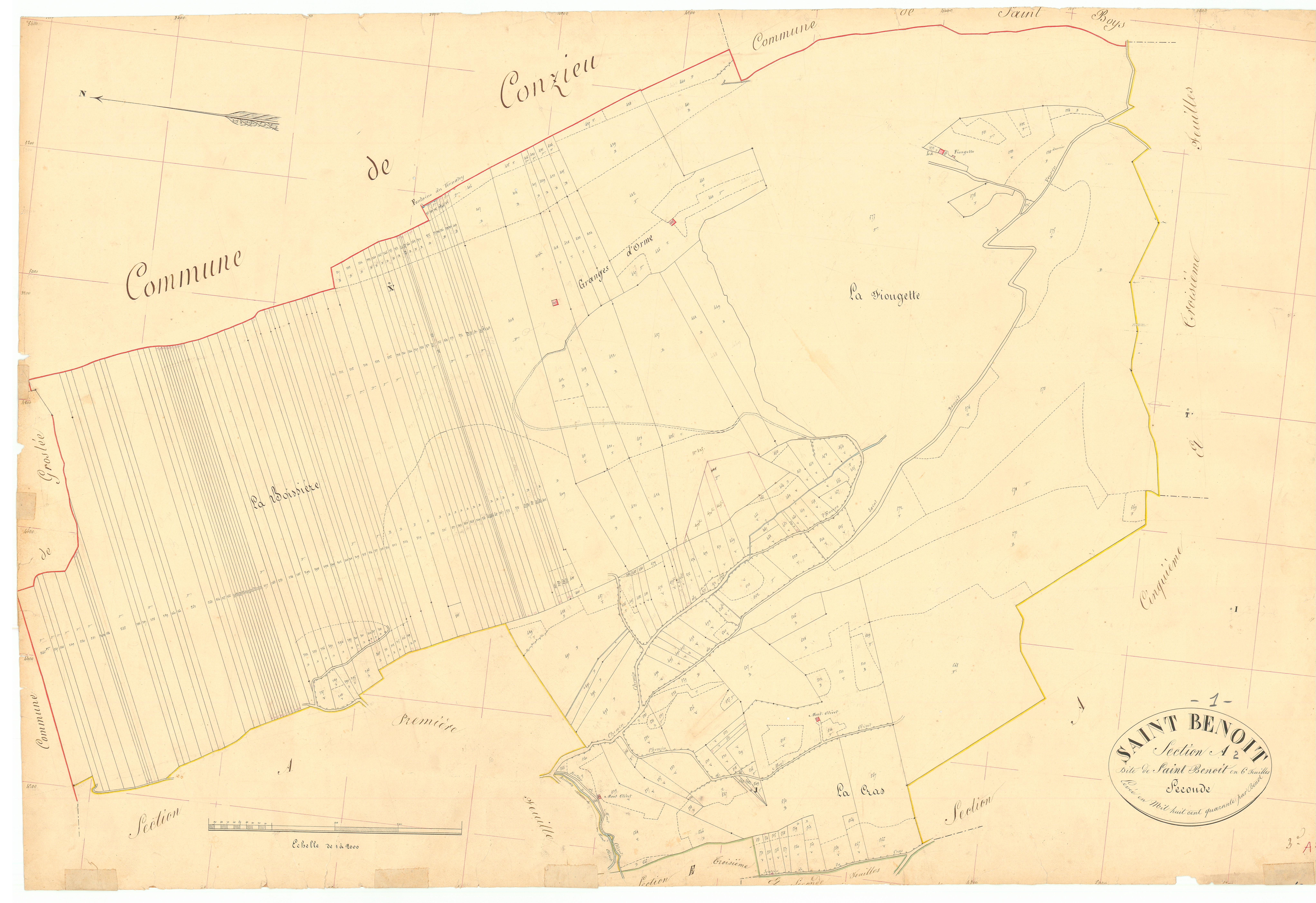 Saint-Benoît - 3 P 8337 - 3 P 8337 -  Feuille 2  (1840)
