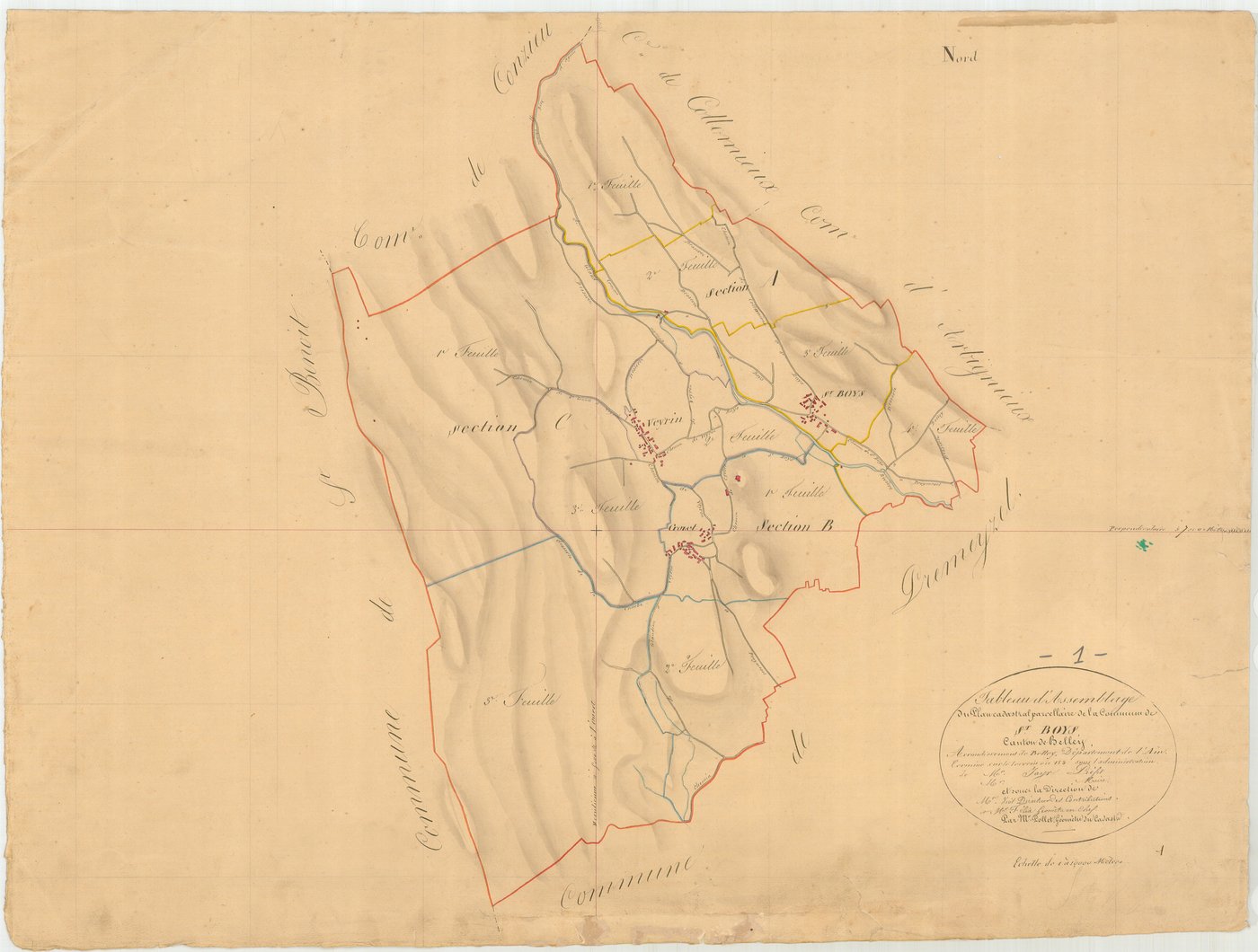 Saint-Bois - 3 P 8370 - 3 P 8370 -  Tableau d'assemblage  (1835)