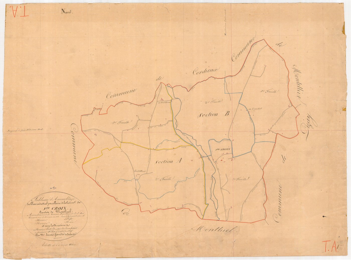 Sainte-Croix - 1777 W 437-1 - 1777 W 437-1 -  Tableau d'assemblage  (1834)