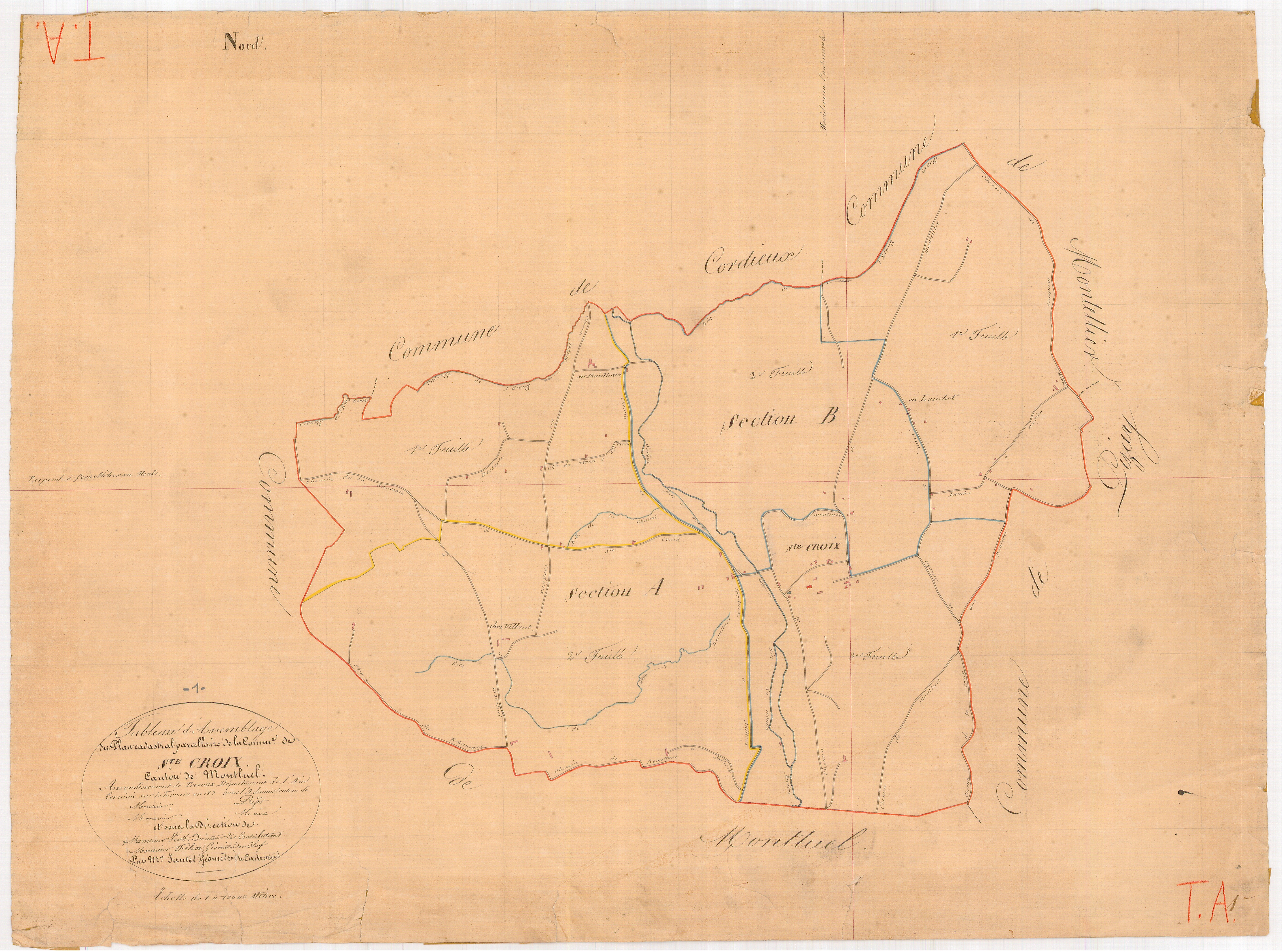 Sainte-Croix - 1777 W 437-1 - 1777 W 437-1 -  Tableau d'assemblage  (1834)