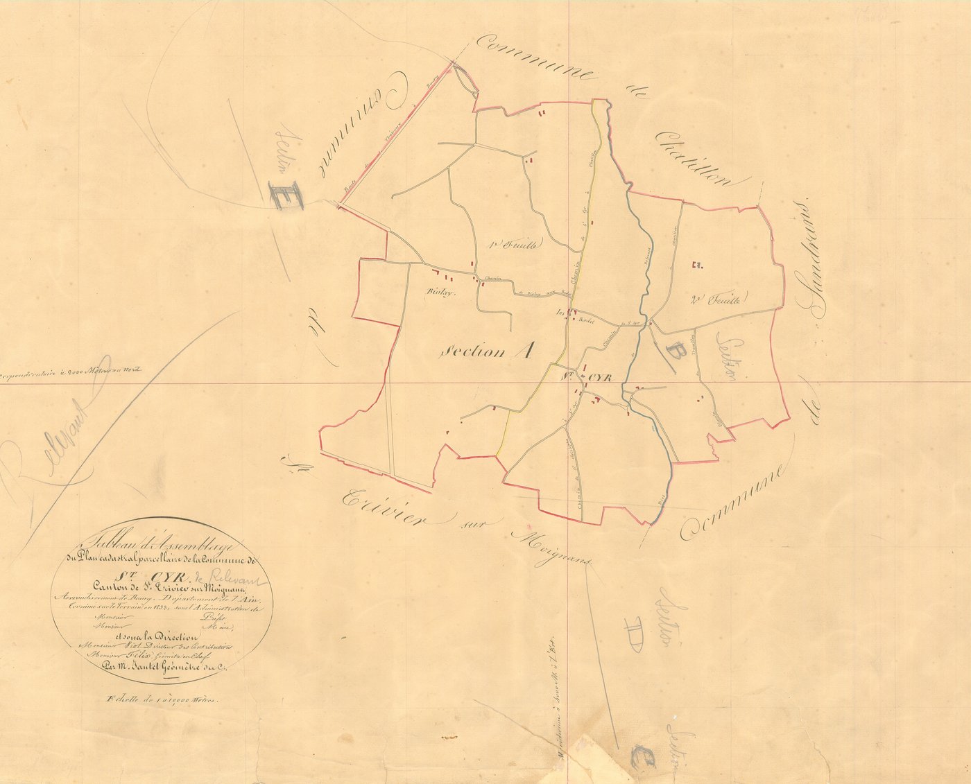 Saint-Cyr - 3 P 8391 - 3 P 8391 -  Tableau d'assemblage  (1832-1846)