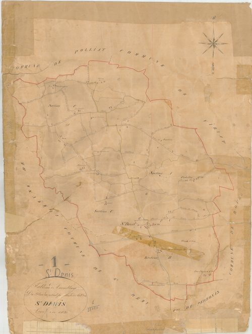 Saint-Denis-lès-Bourg - 3 P 8415 - 3 P 8415 -  Tableau d'assemblage  (1830)