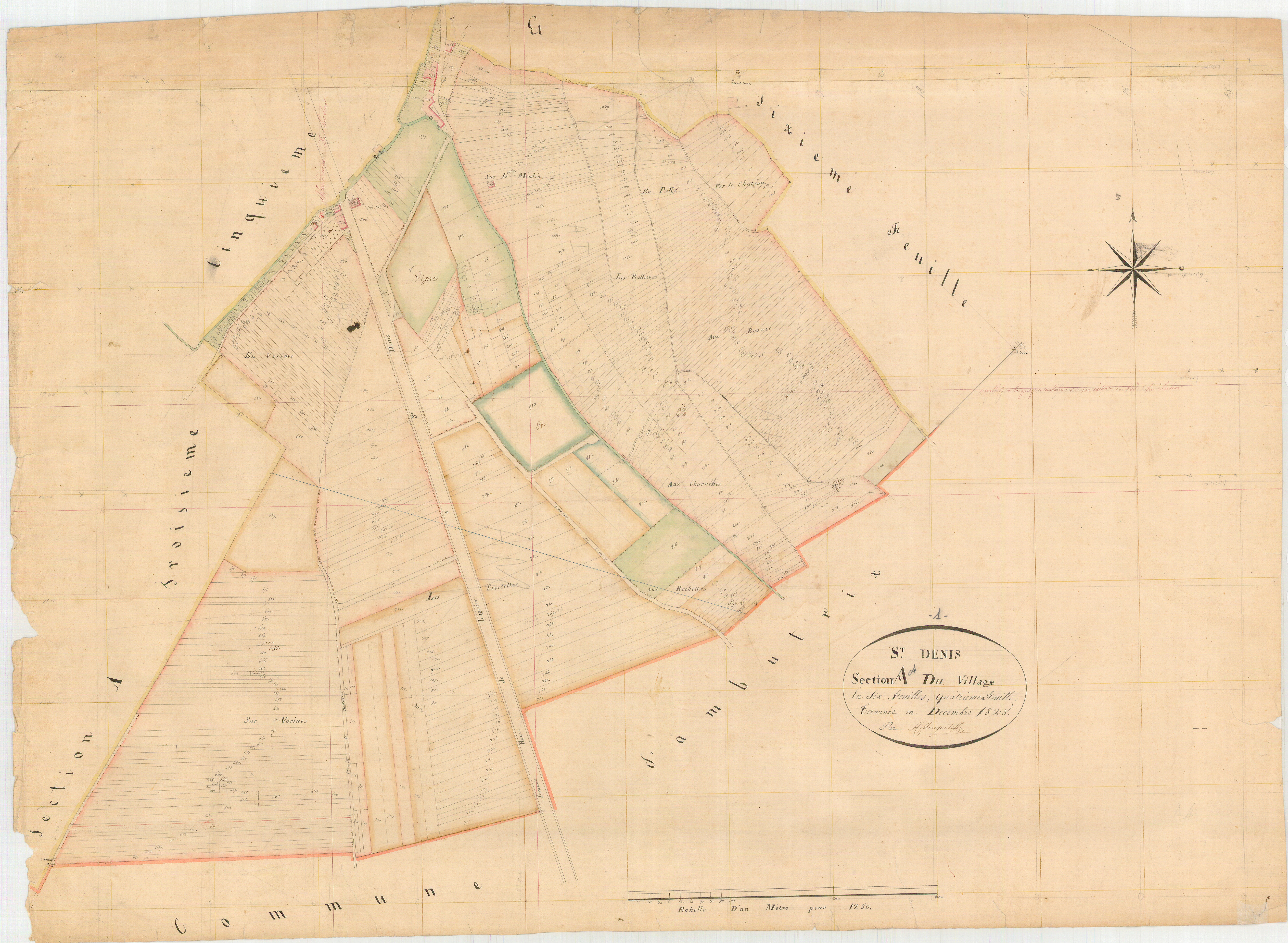 Saint-Denis-en-Bugey - 3 P 8406 - 3 P 8406 -  Feuille 4  (1828)