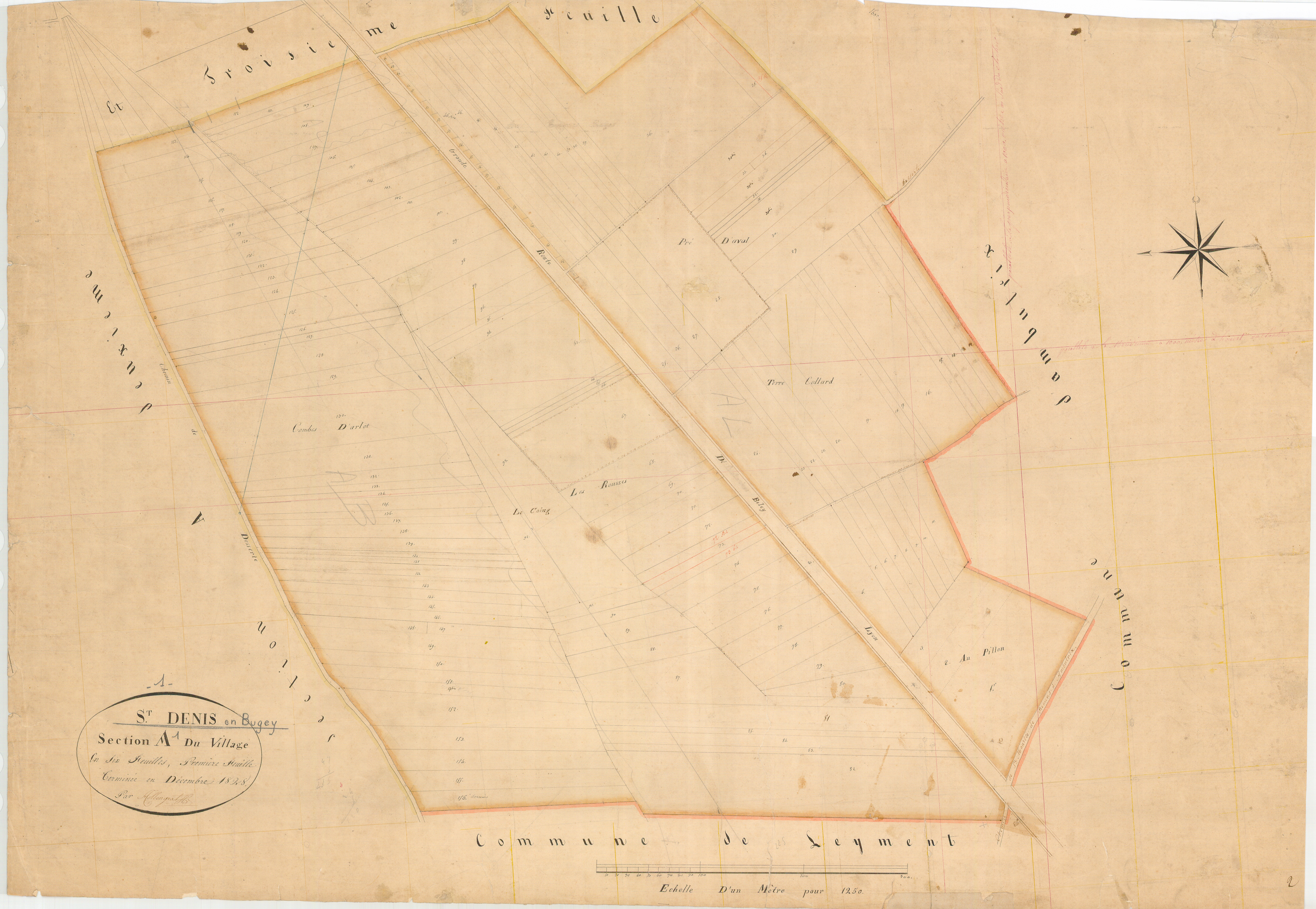 Saint-Denis-en-Bugey - 3 P 8403 - 3 P 8403 -  Feuille 1  (1828)