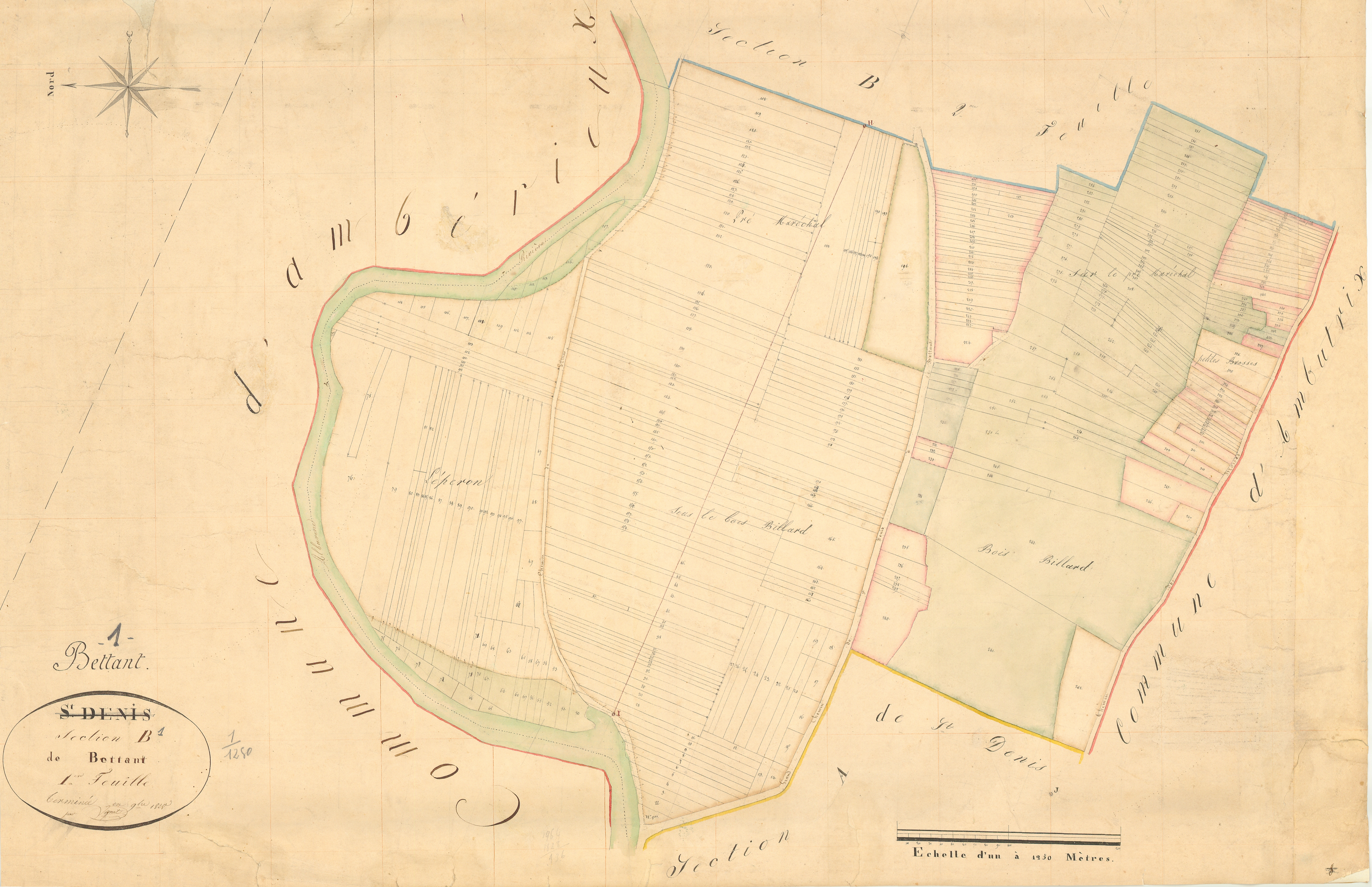 Saint-Denis-en-Bugey - 3 P 8409 - 3 P 8409 -  Feuille 1  (1828)