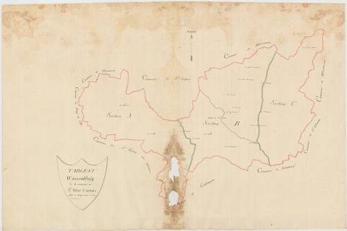Saint-Didier-d'Aussiat - 3 P 10129-1 - 3 P 10129-1 -  Tableau d'assemblage  (1810)