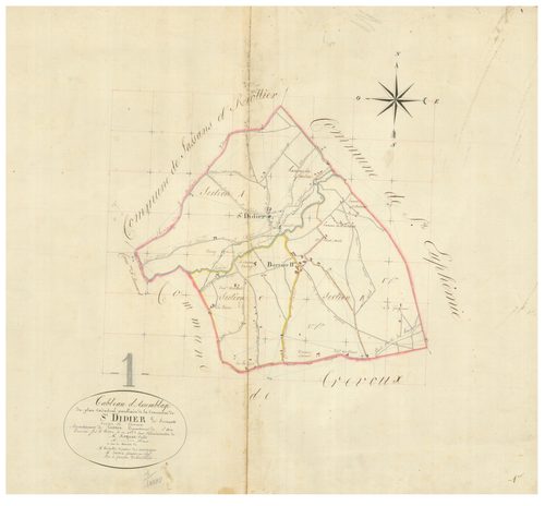 Saint-Didier-de-Formans - 3 P 9829 - 3 P 9829 -  Tableau d'assemblage  (1823)