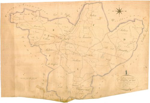 Saint-Étienne-du-Bois - 3 P 8434 - 3 P 8434 -  Tableau d'assemblage  (1824)