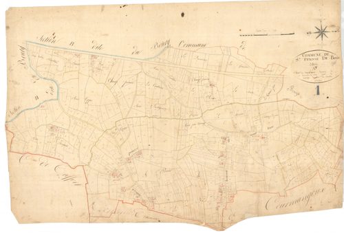 Saint-Étienne-du-Bois - 3 P 8435 - 3 P 8435 -  Feuille 1  (1824)