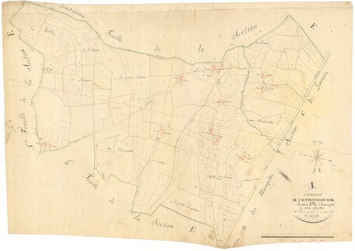 Saint-Étienne-du-Bois - 3 P 8445 - 3 P 8445 -  Feuille 3  (1824)