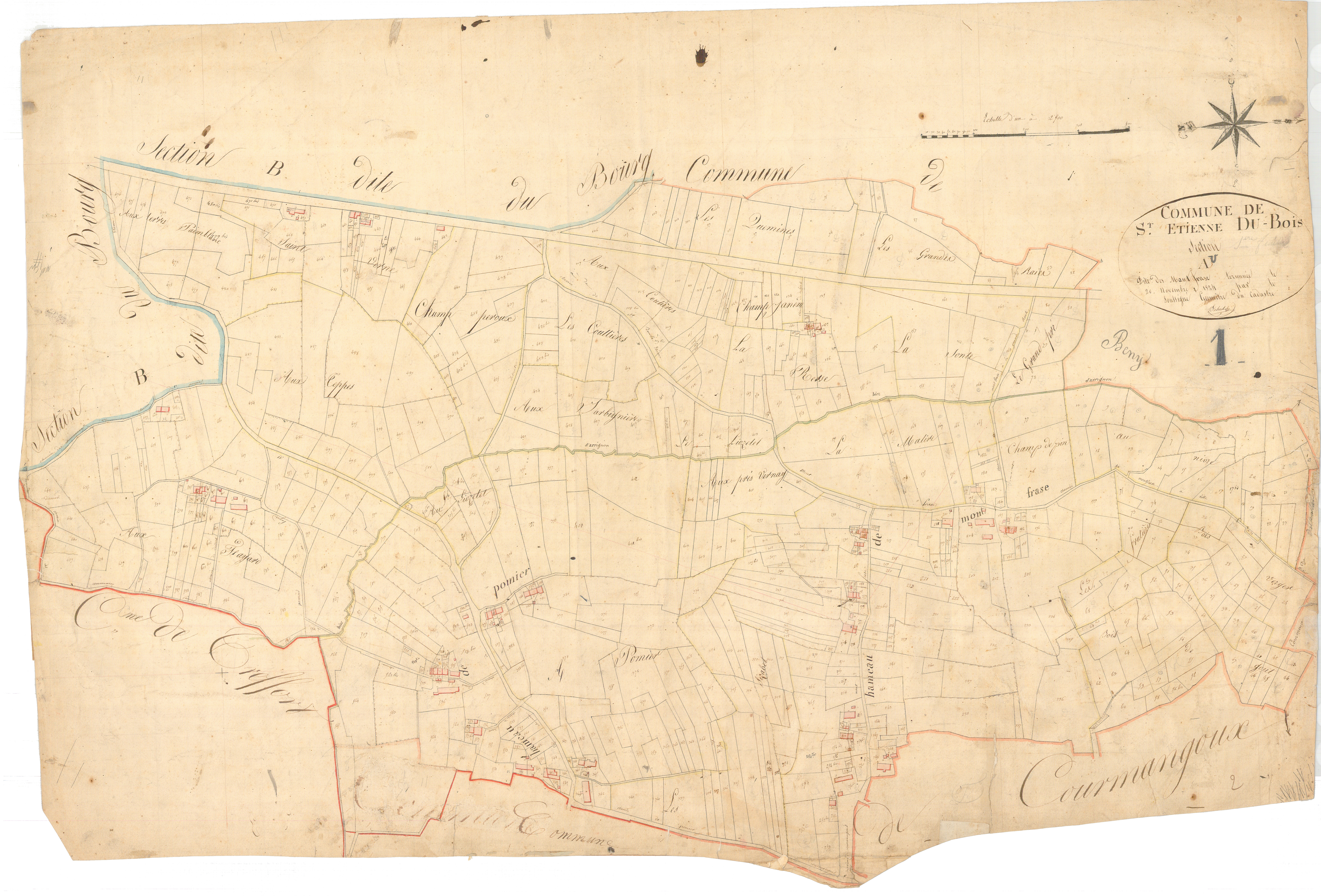 Saint-Étienne-du-Bois - 3 P 8435 - 3 P 8435 -  Feuille 1  (1824)