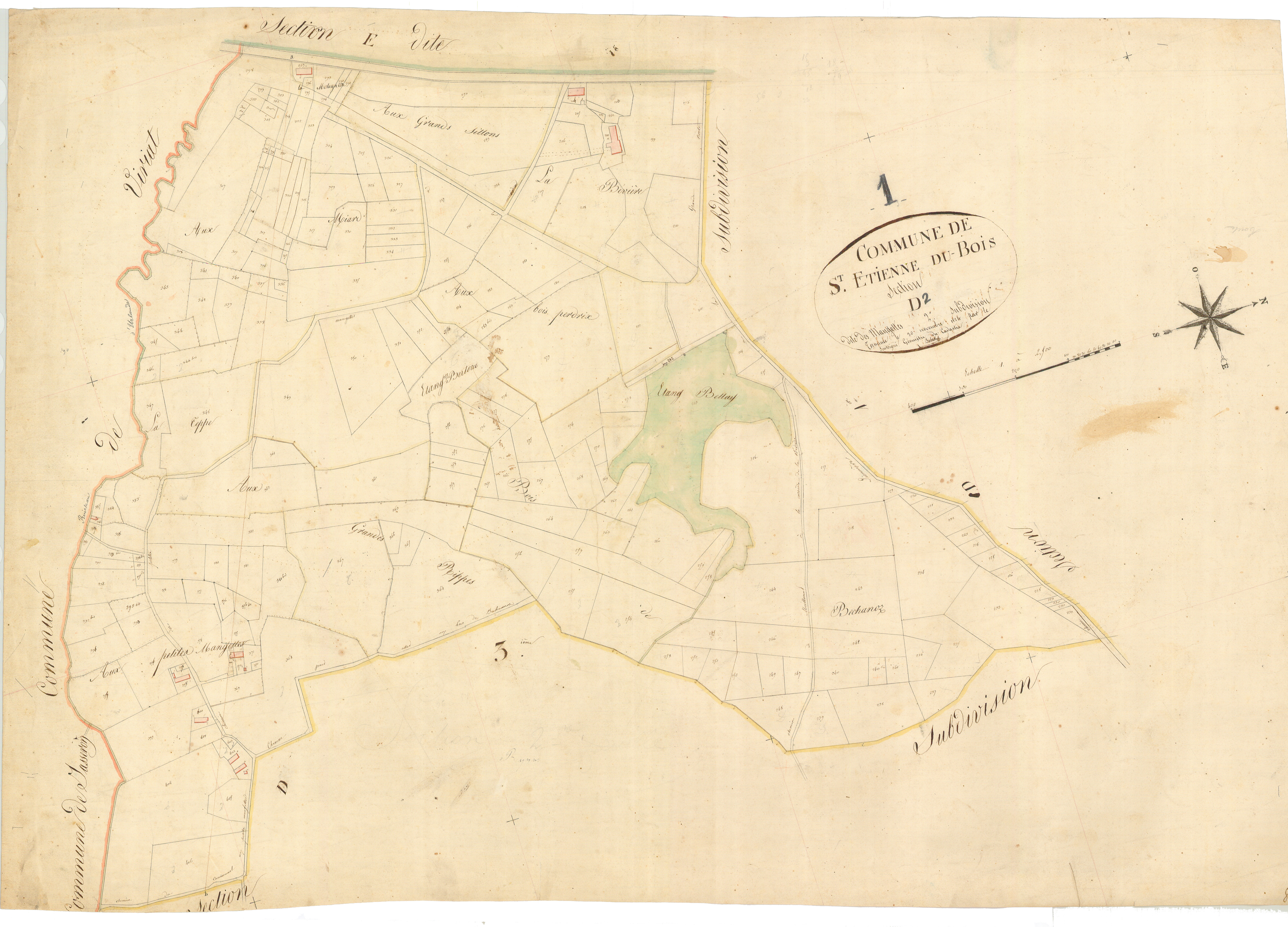 Saint-Étienne-du-Bois - 3 P 8441 - 3 P 8441 -  Feuille 2  (1824)