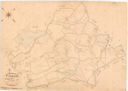 Saint-Étienne-sur-Chalaronne - 3 P 8452 - 3 P 8452 -  Feuille 3  (1829)
