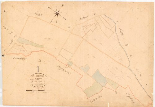 Saint-Étienne-sur-Chalaronne - 3 P 8458 - 3 P 8458 -  Feuille 1  (1829)