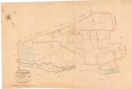 Saint-Étienne-sur-Chalaronne - 3 P 8454 - 3 P 8454 -  Feuille 2  (1829)