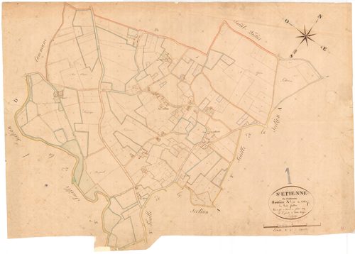 Saint-Étienne-sur-Chalaronne - 3 P 8450 - 3 P 8450 -  Feuille 1  (1829)