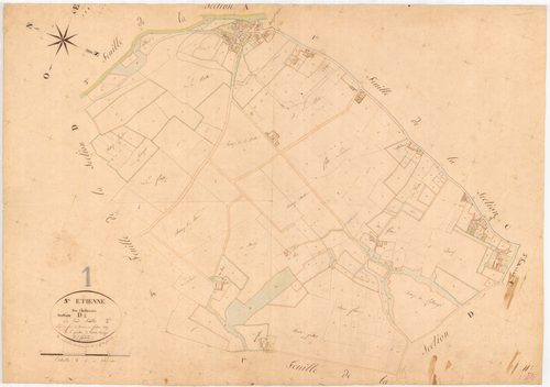 Saint-Étienne-sur-Chalaronne - 3 P 8459 - 3 P 8459 -  Feuille 2  (1829)