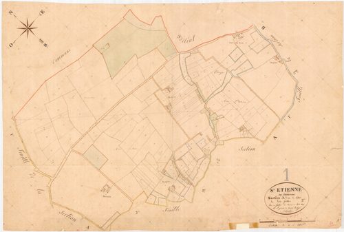 Saint-Étienne-sur-Chalaronne - 3 P 8451 - 3 P 8451 -  Feuille 2  (1829)