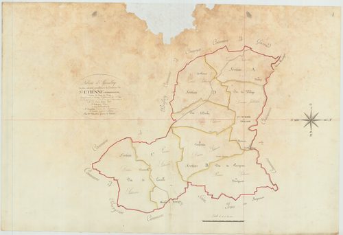 Saint-Étienne-sur-Reyssouze - 3 P 10163-1 - 3 P 10163-1 -  Tableau d'assemblage  (1812)