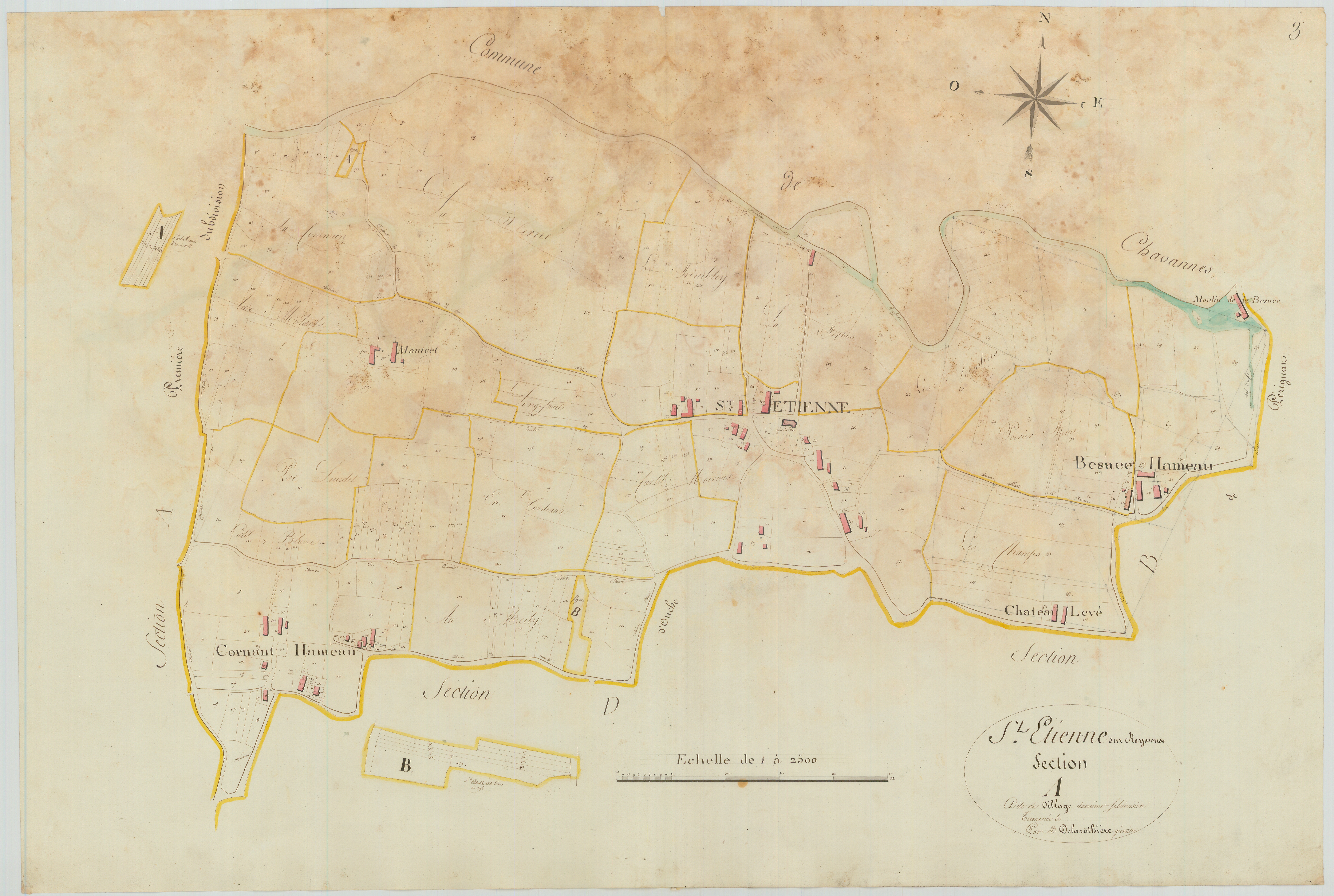 Saint-Étienne-sur-Reyssouze - 3 P 10163-3 - 3 P 10163-3 -  Feuille 2  (1812)