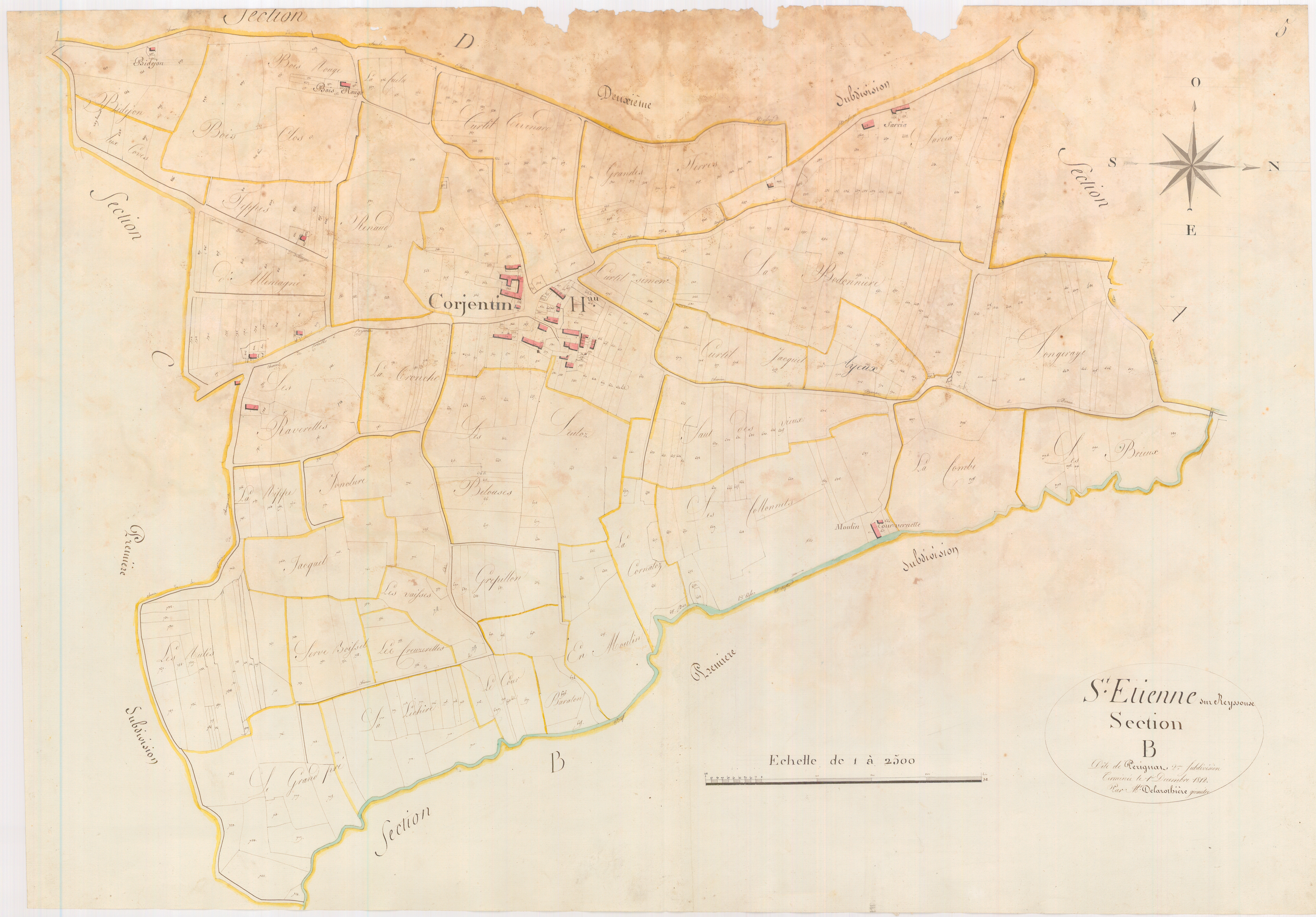 Saint-Étienne-sur-Reyssouze - 3 P 10163-5 - 3 P 10163-5 -  Feuille 2  (1812)