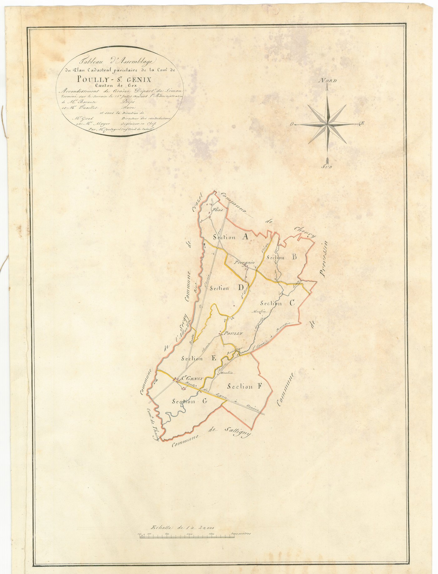 Pouilly-Saint-Genis - 3 P 10101-1 - 3 P 10101-1 -  Tableau d'assemblage  (1807)