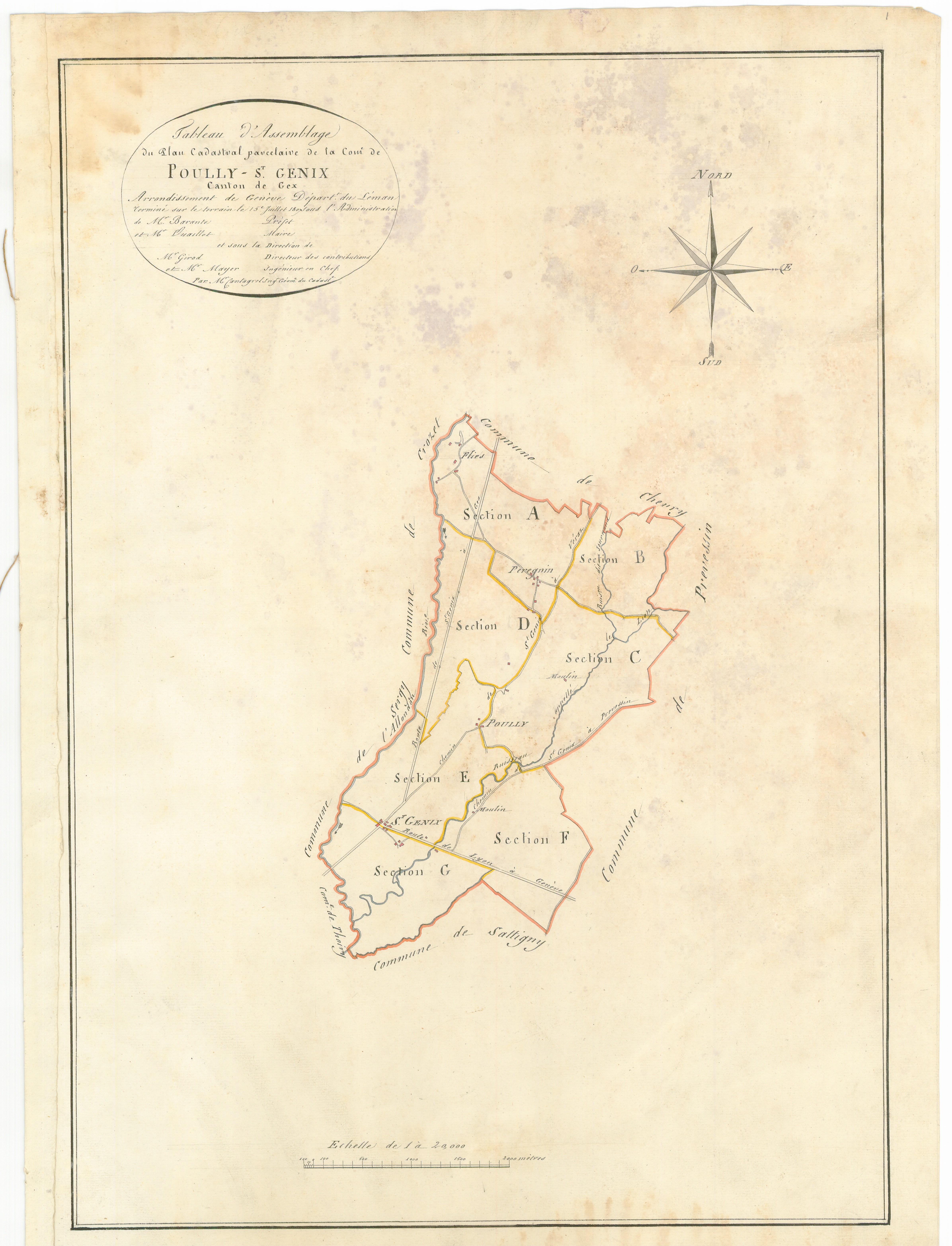 Pouilly-Saint-Genis - 3 P 10101-1 - 3 P 10101-1 -  Tableau d'assemblage  (1807)