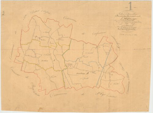 Saint-Genis-sur-Menthon - 3 P 8470 - 3 P 8470 -  Tableau d'assemblage  (1834)