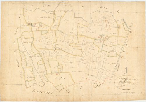 Saint-Genis-sur-Menthon - 3 P 8474 - 3 P 8474 -  Feuille 1  (1834)